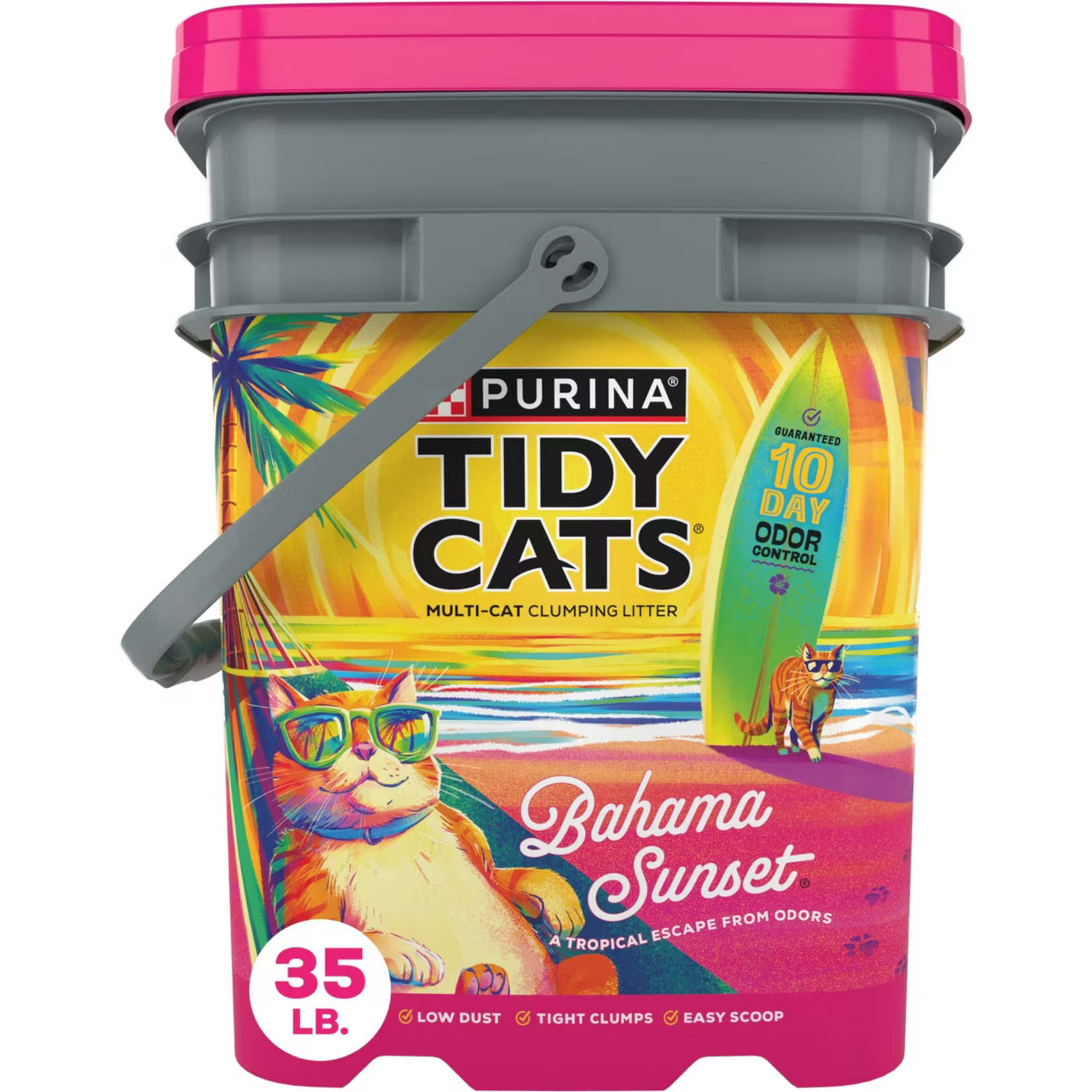 Tidy Cats Purina Tidy Cats Bahama Sunset Multi-Cat Clumping Cat Litter - 35 lb Pail