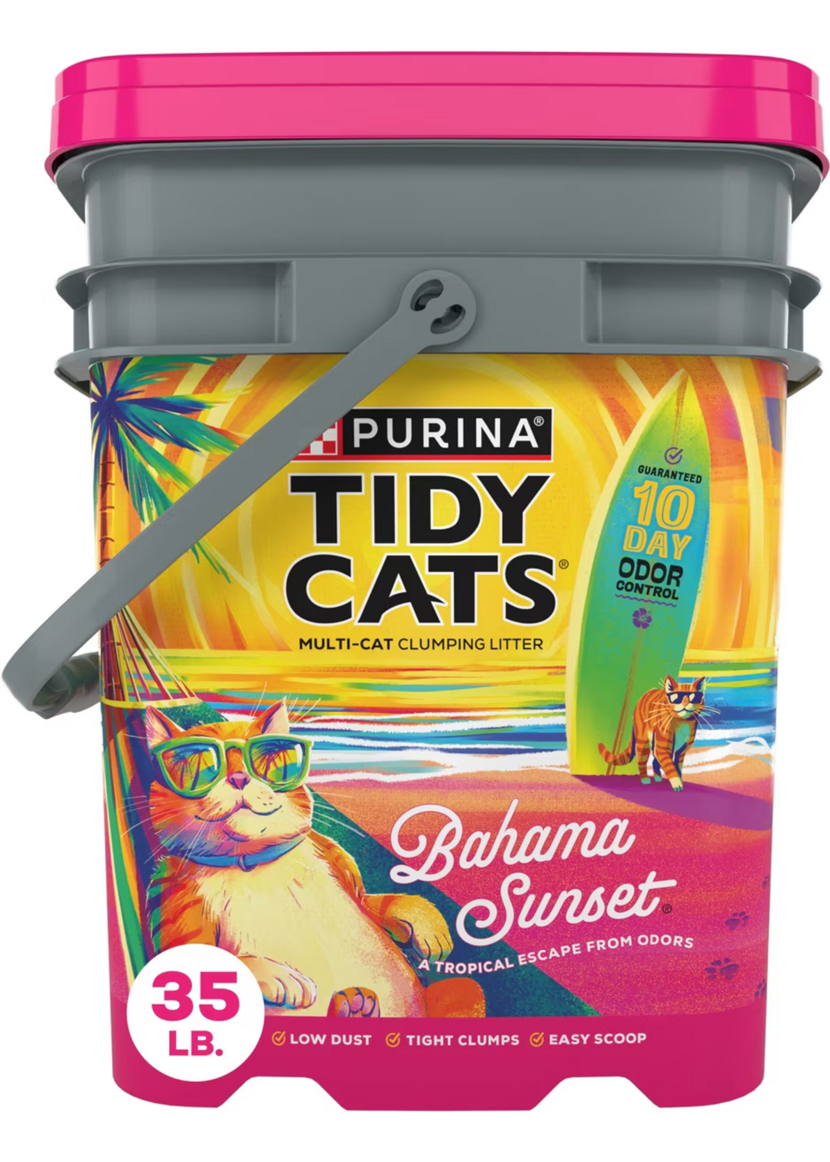 Tidy Cats Purina Tidy Cats Bahama Sunset Multi-Cat Clumping Cat Litter - 35 lb Pail