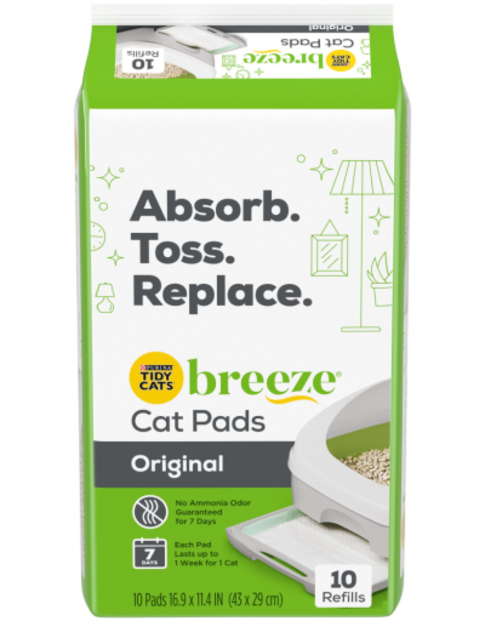 Tidy Cats Purina Tidy Cats Breeze Litter System Cat Pad Refills Breeze - 10 Count