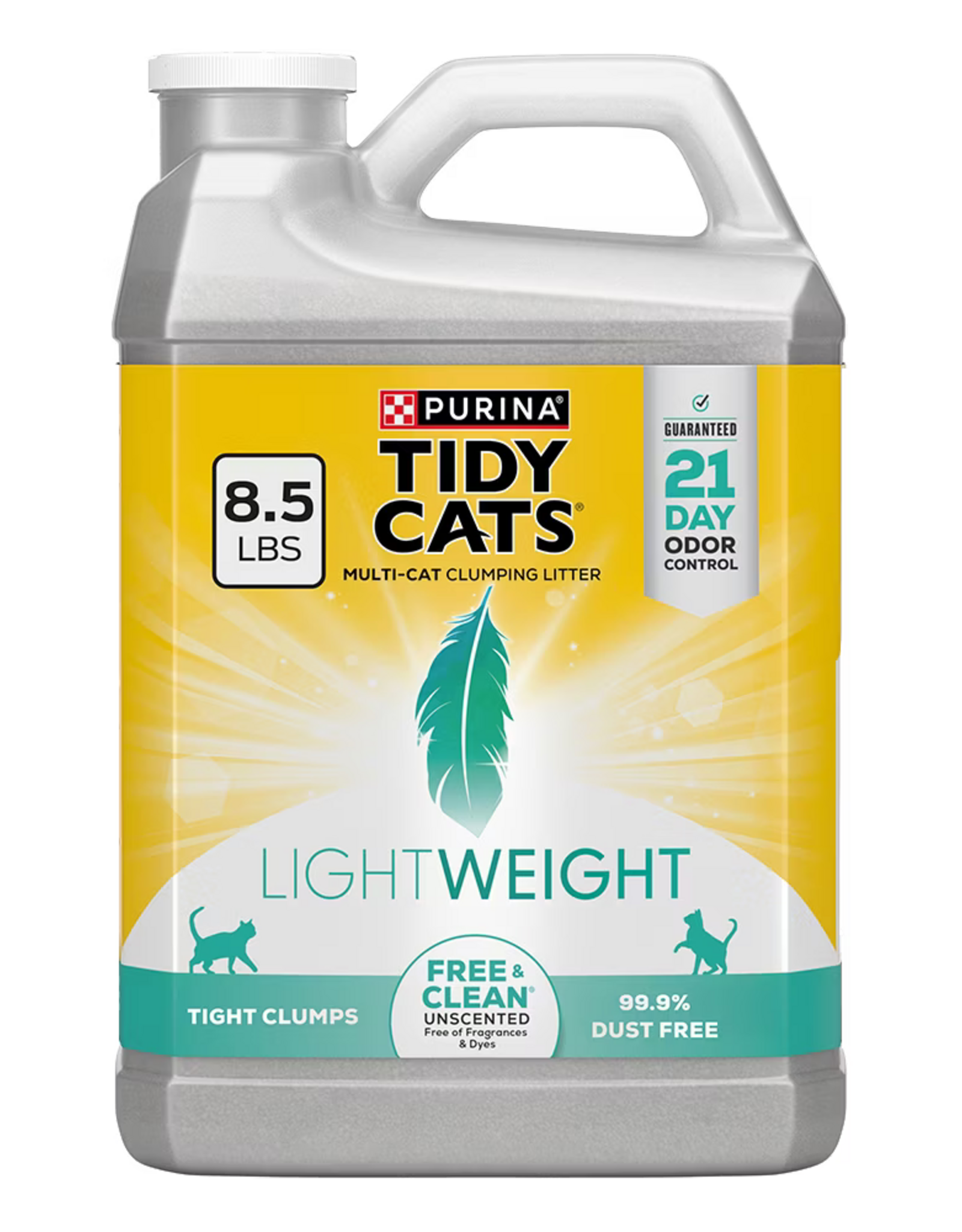 Tidy Cats Purina Tidy Cats Free & Clean Lightweight Unscented Multi-Cat Clumping Cat Litter - 8.5 lb Jug
