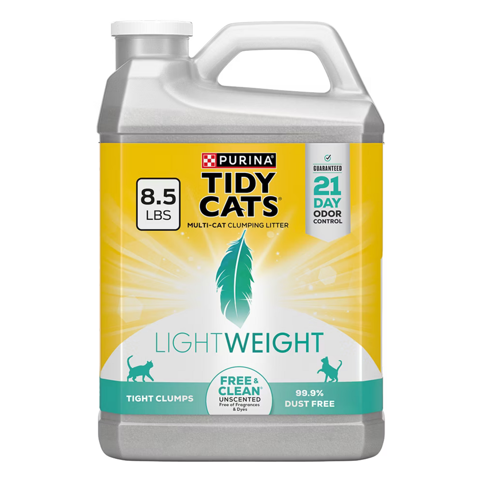 Tidy Cats Purina Tidy Cats Free & Clean Lightweight Unscented Multi-Cat Clumping Cat Litter - 8.5 lb Jug