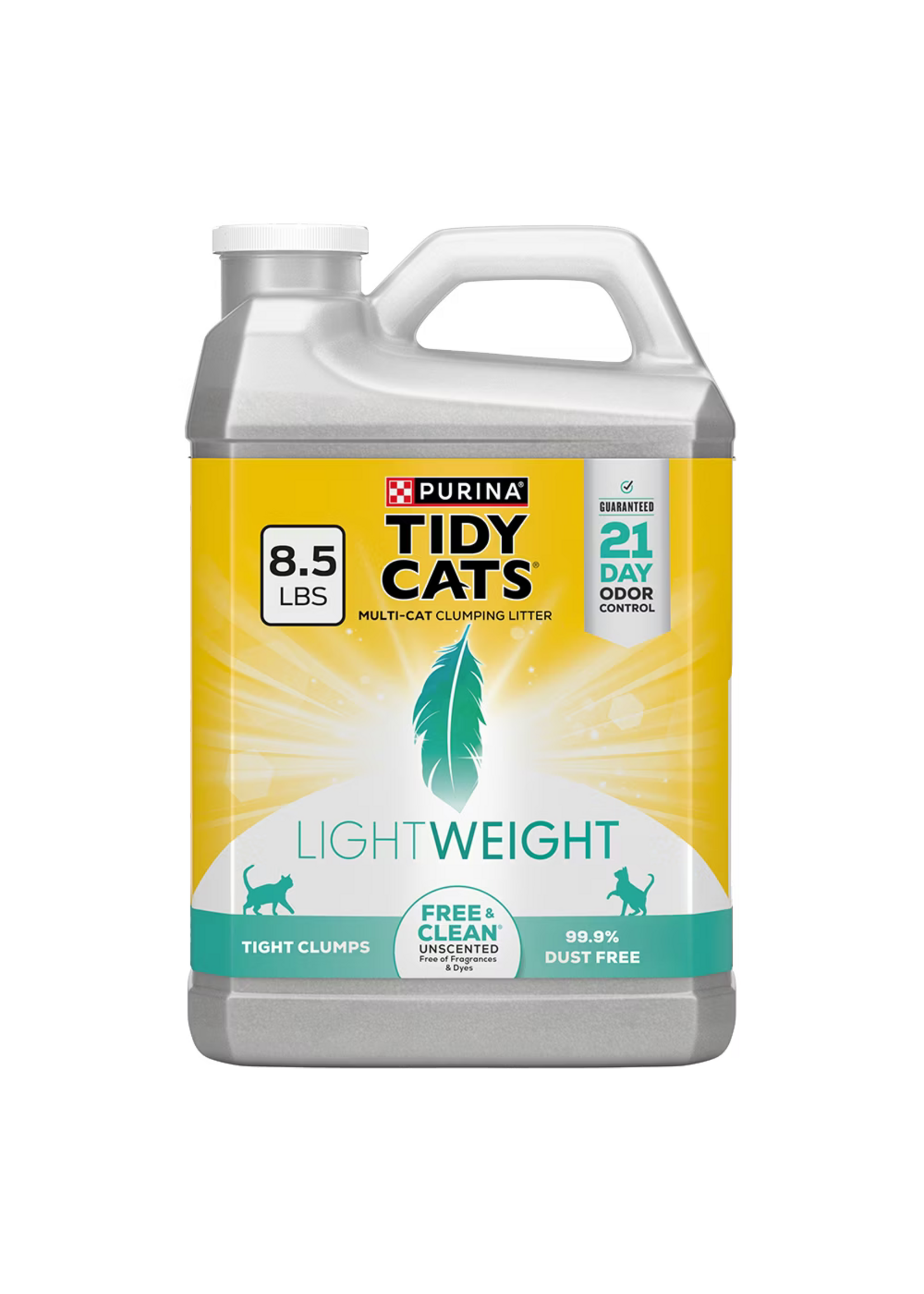 Tidy Cats Purina Tidy Cats Free & Clean Lightweight Unscented Multi-Cat Clumping Cat Litter - 8.5 lb Jug
