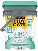 Tidy Cats Purina Tidy Cats Free & Clean Unscented Clumping Cat Litter - 35 lb Pail