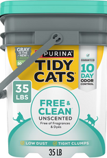 Tidy Cats Purina Tidy Cats Free & Clean Unscented Clumping Cat Litter - 35 lb Pail