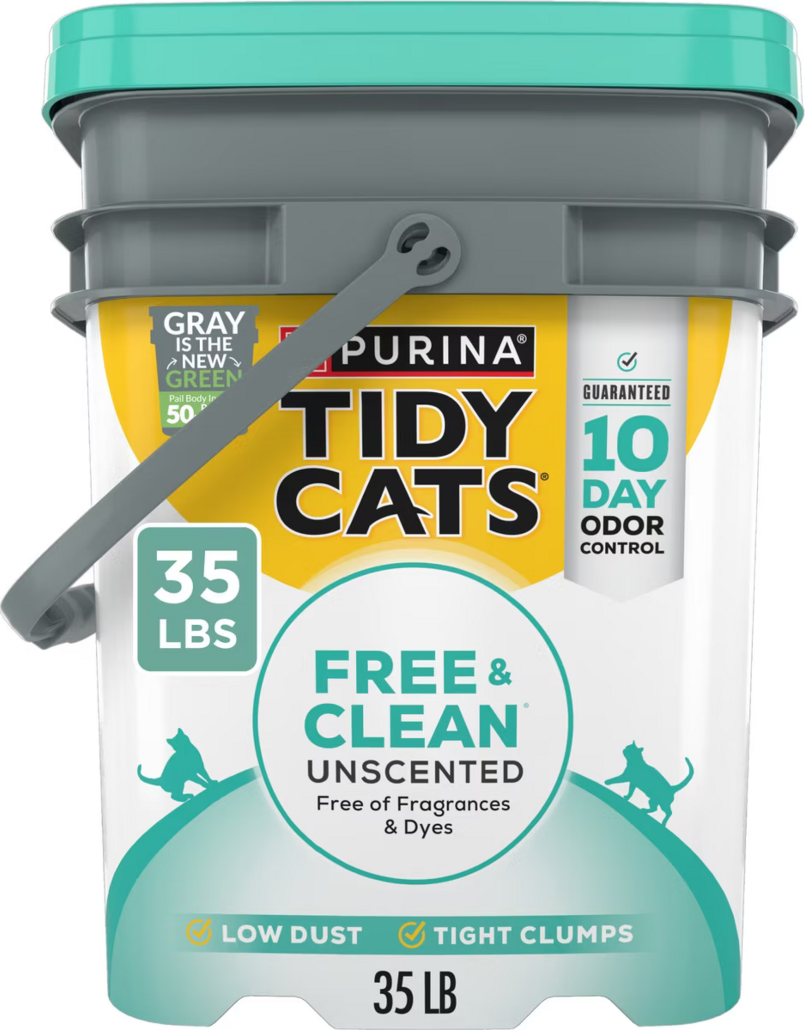 Tidy Cats Purina Tidy Cats Free & Clean Unscented Clumping Cat Litter - 35 lb Pail
