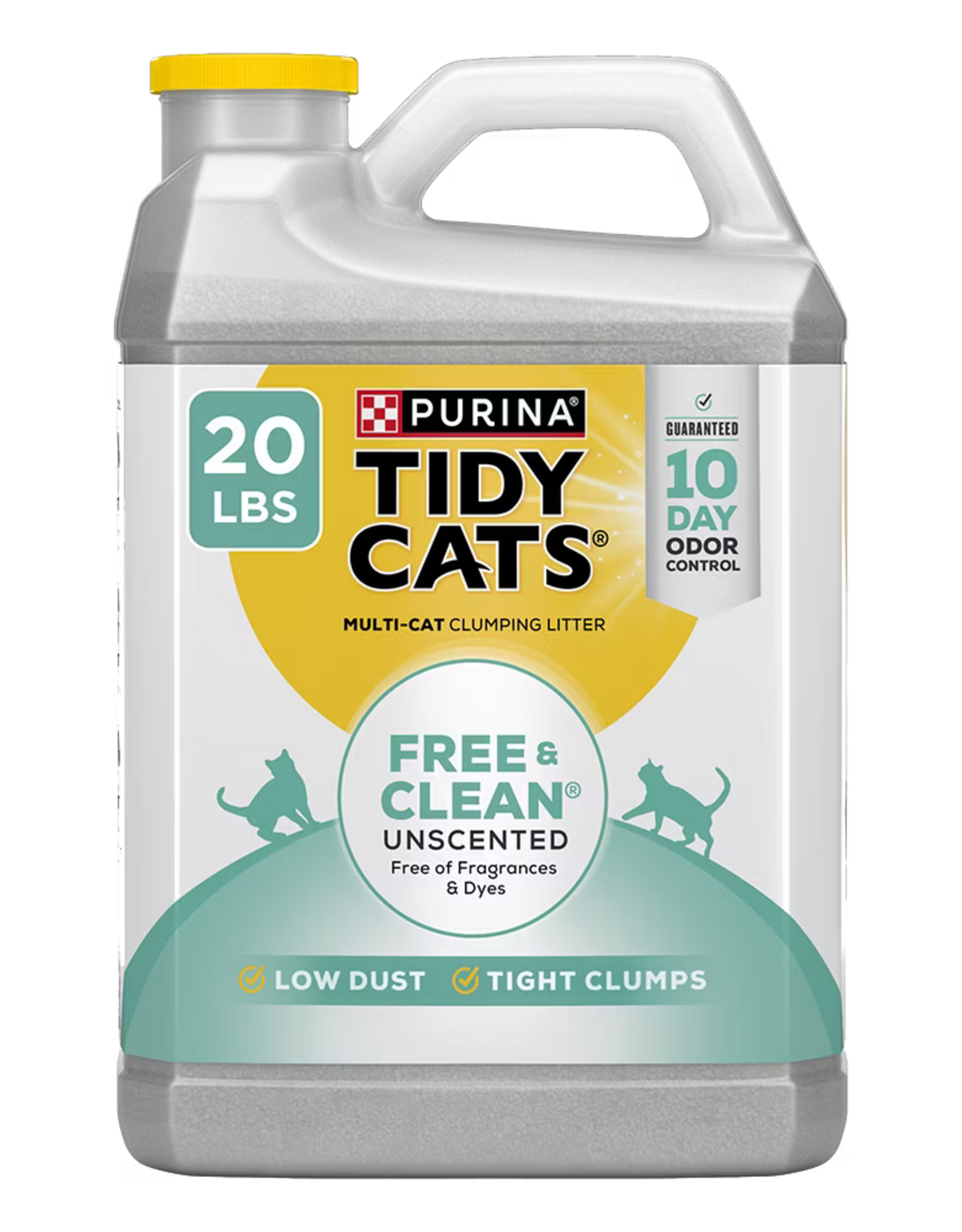 Tidy Cats Purina Tidy Cats Free & Clean Unscented Multi-Cat Clumping Cat Litter - 20 lb Jug