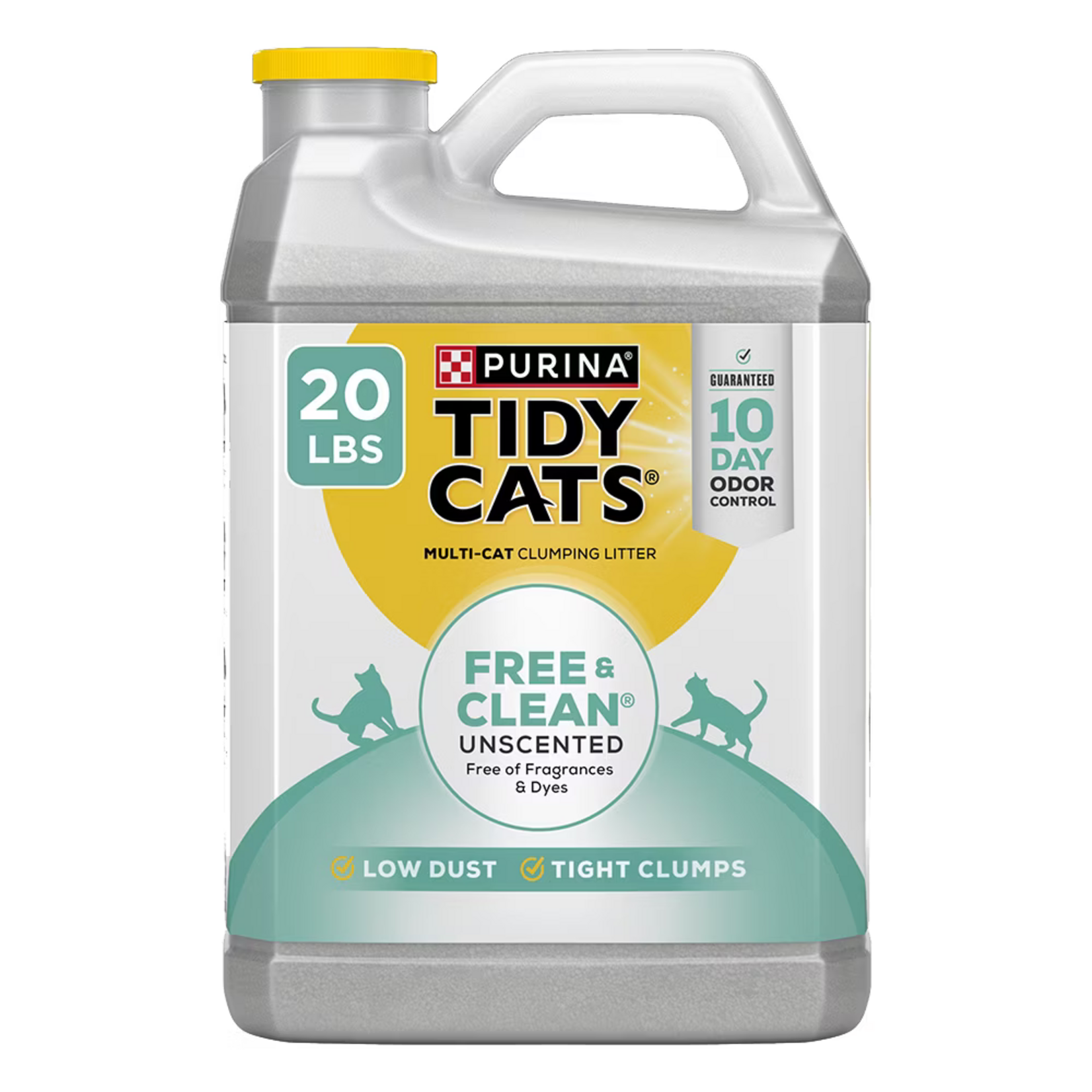 Tidy Cats Purina Tidy Cats Free & Clean Unscented Multi-Cat Clumping Cat Litter - 20 lb Jug