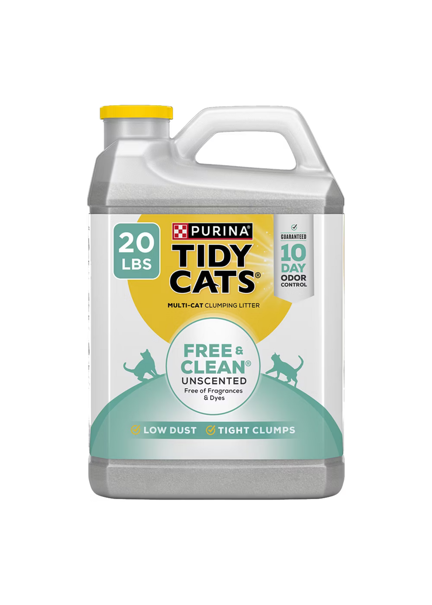 Tidy Cats Purina Tidy Cats Free & Clean Unscented Multi-Cat Clumping Cat Litter - 20 lb Jug