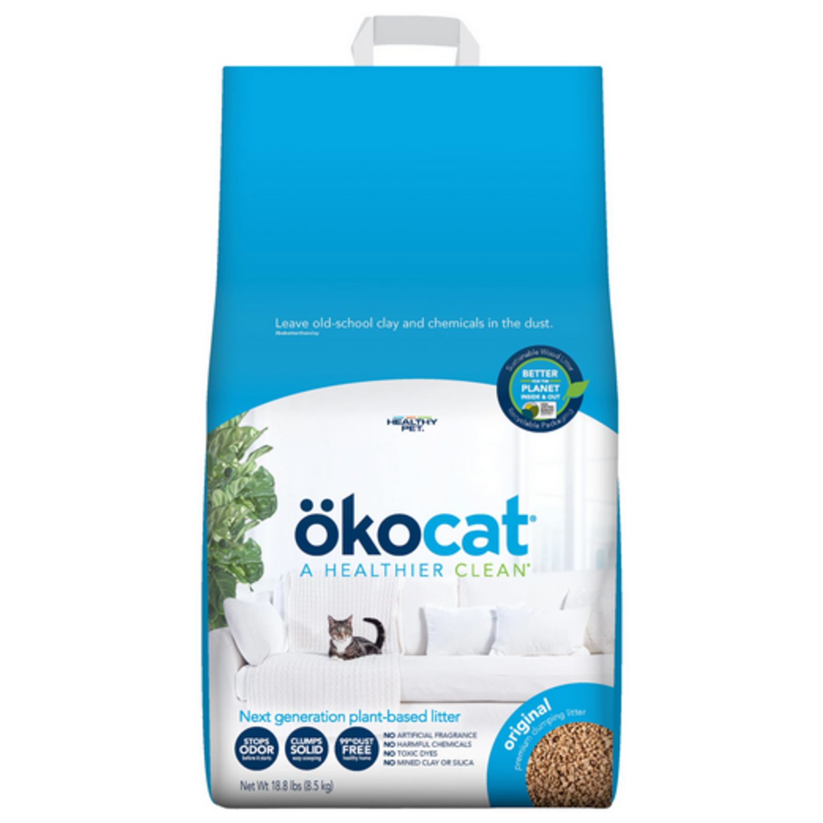 Okocat Original Premium Clumping Wood Cat Litter - 18.8 lb