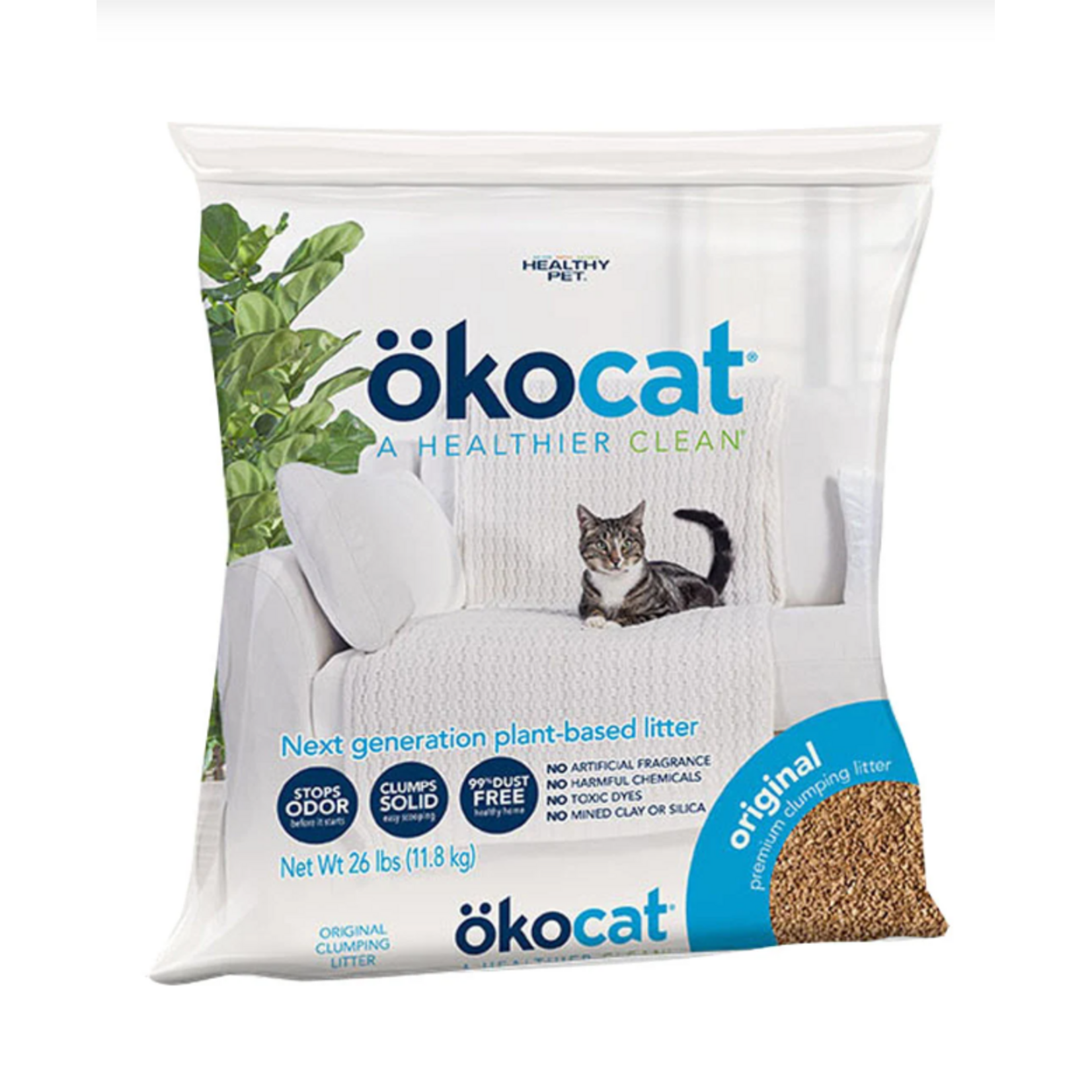 Okocat Original Premium Clumping Wood Cat Litter - 26 lb