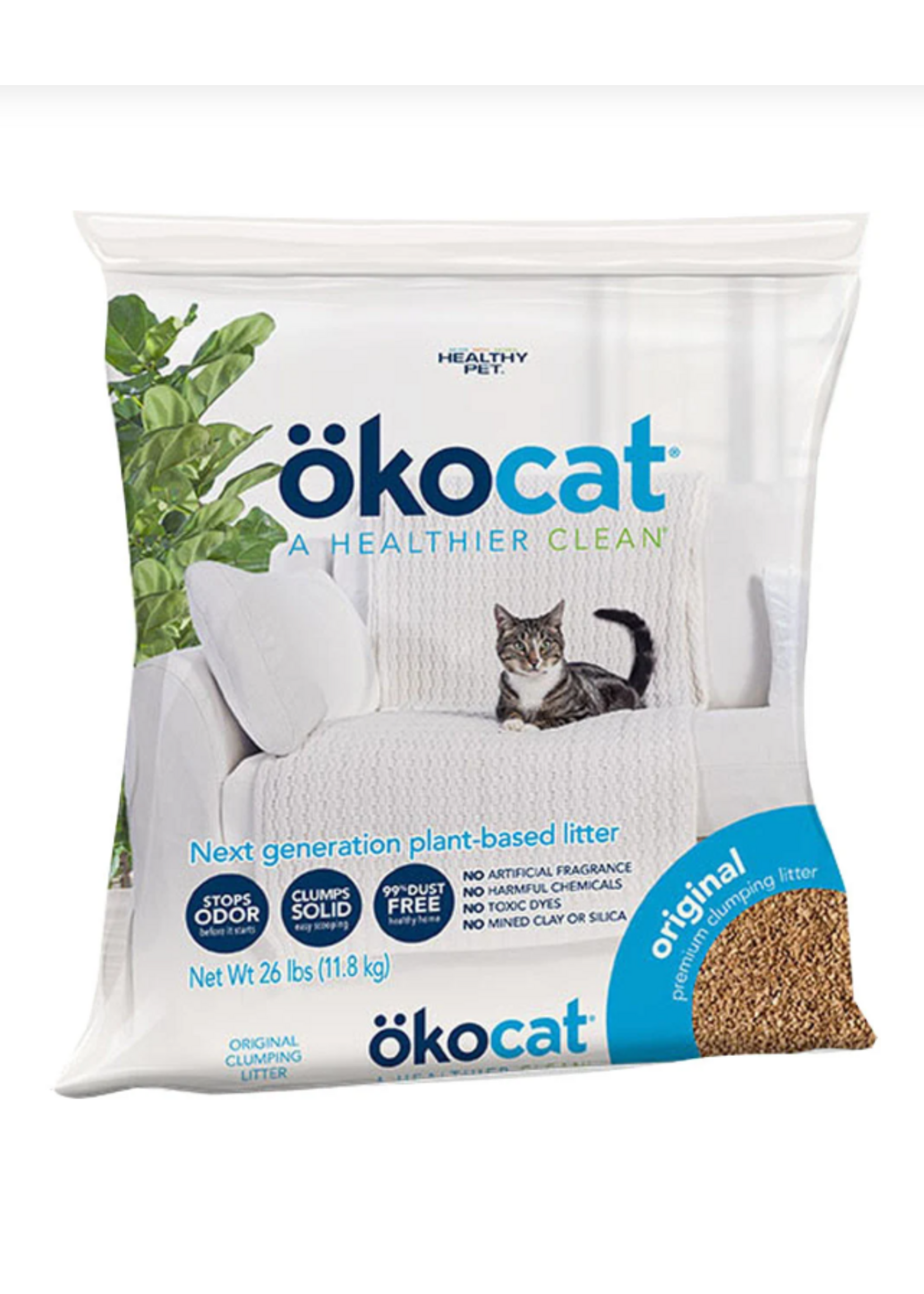 Okocat Original Premium Clumping Wood Cat Litter - 26 lb
