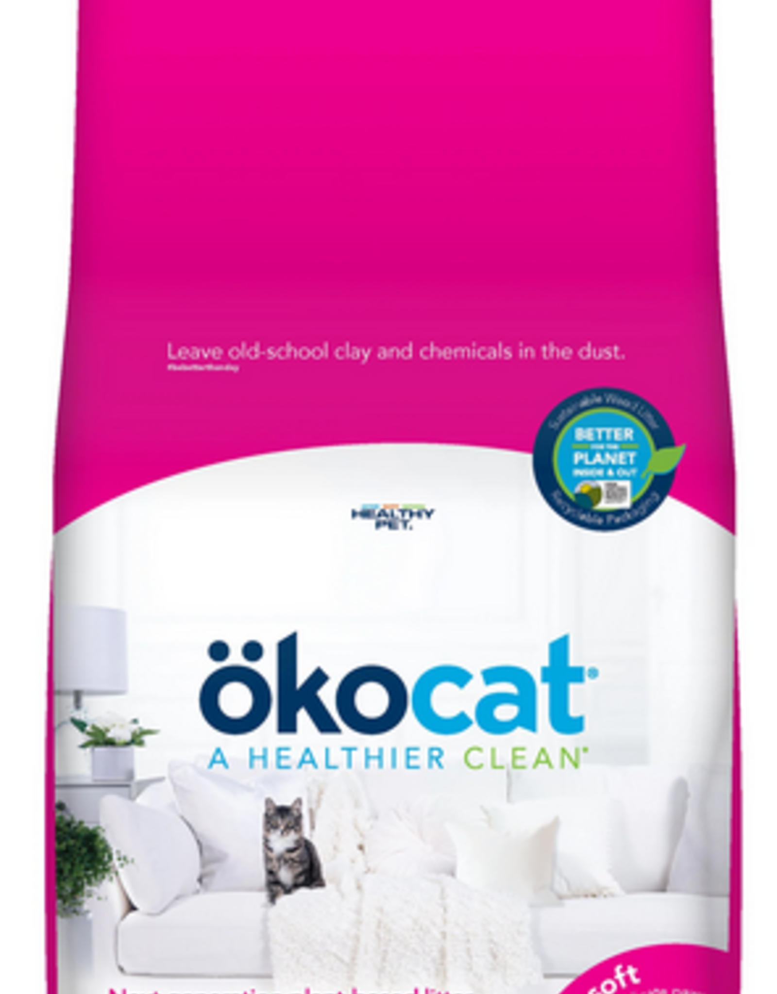 Okocat Super Soft Clumping Wood Cat Litter -15.8 lb