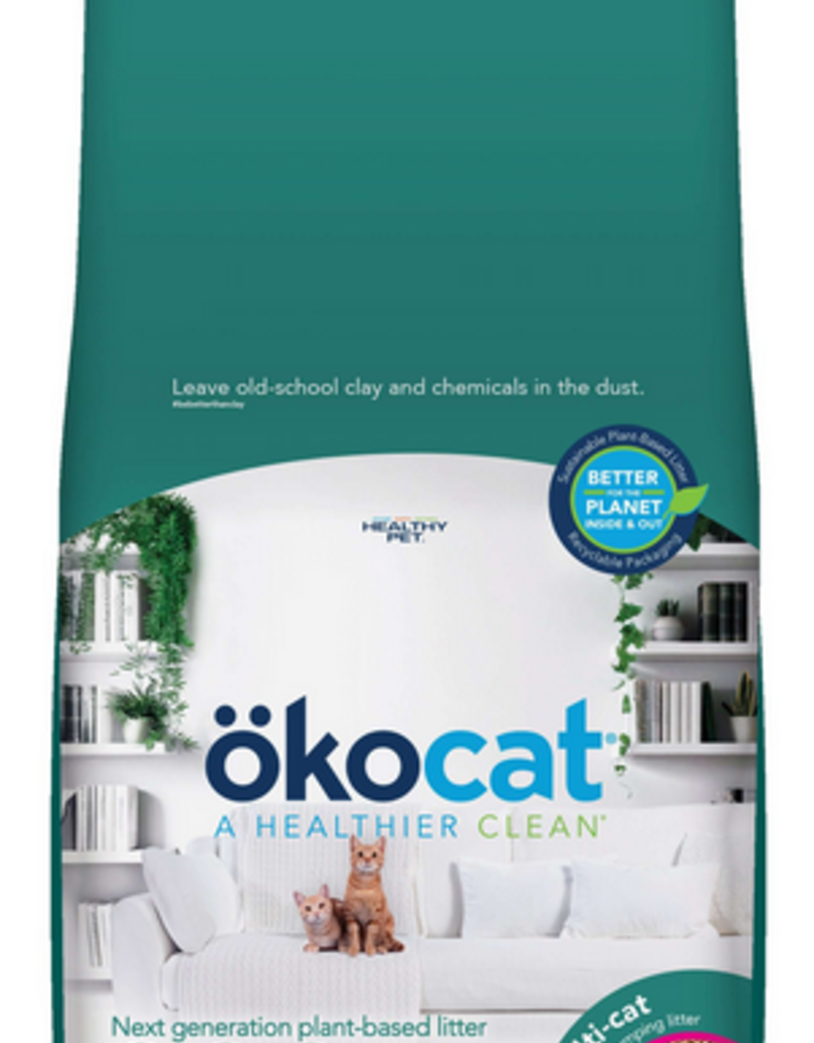 Okocat Multi-Cat Clumping Wood Cat Litter - 12.6 lb