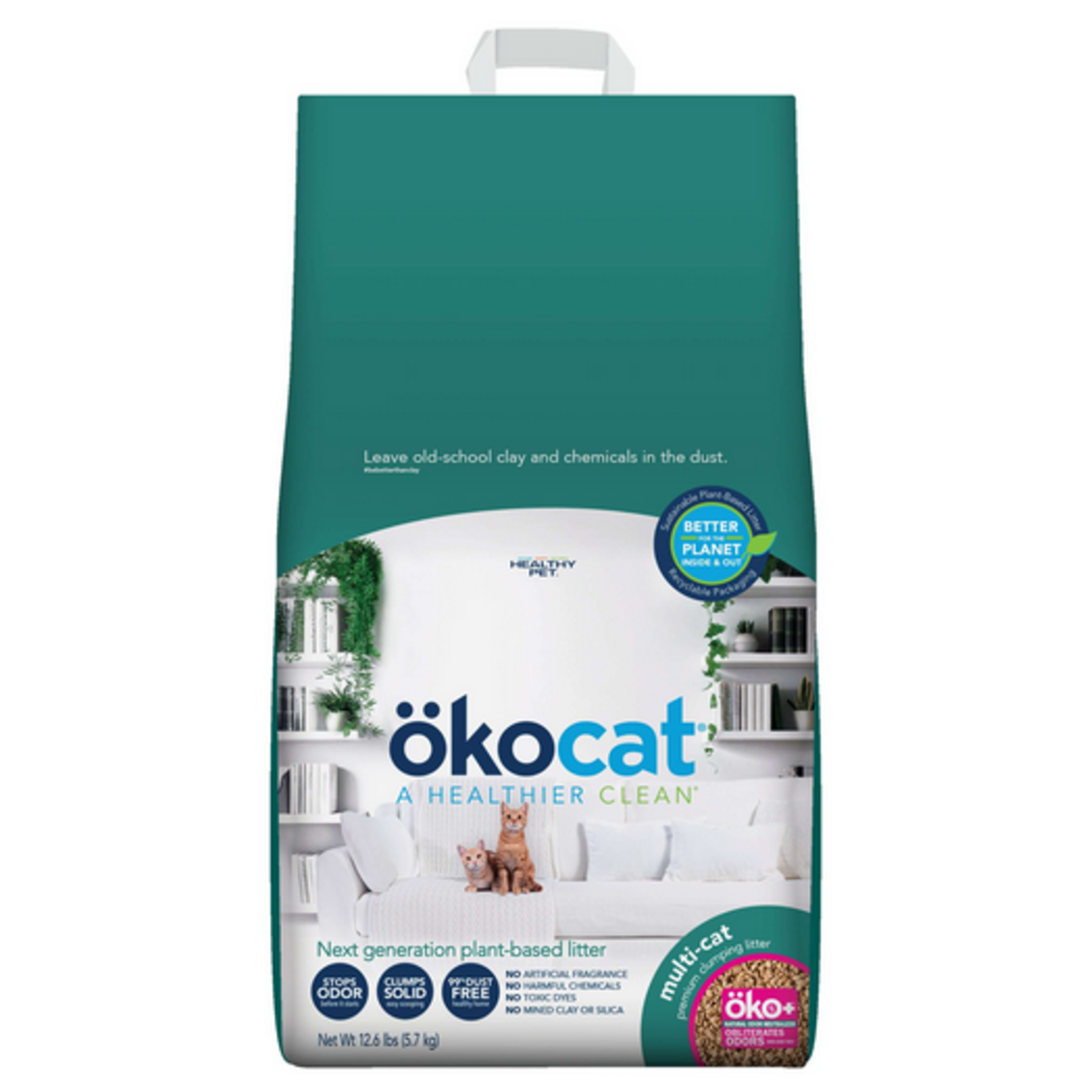 Okocat Multi-Cat Clumping Wood Cat Litter  - 18.8 lb