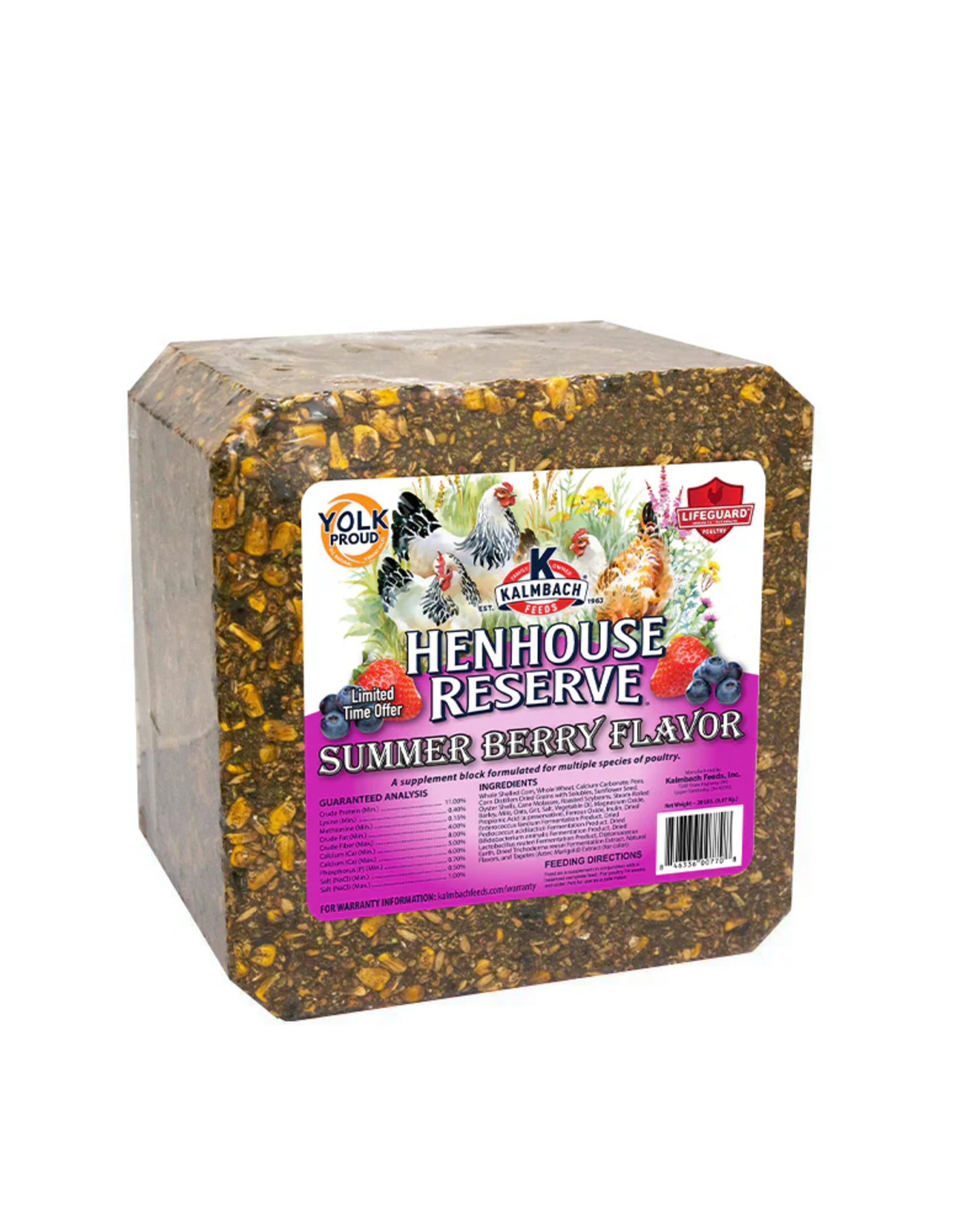 Kalmbach Kalmbach Henhouse Reserve Summer Berry Poultry Block - 20 lb