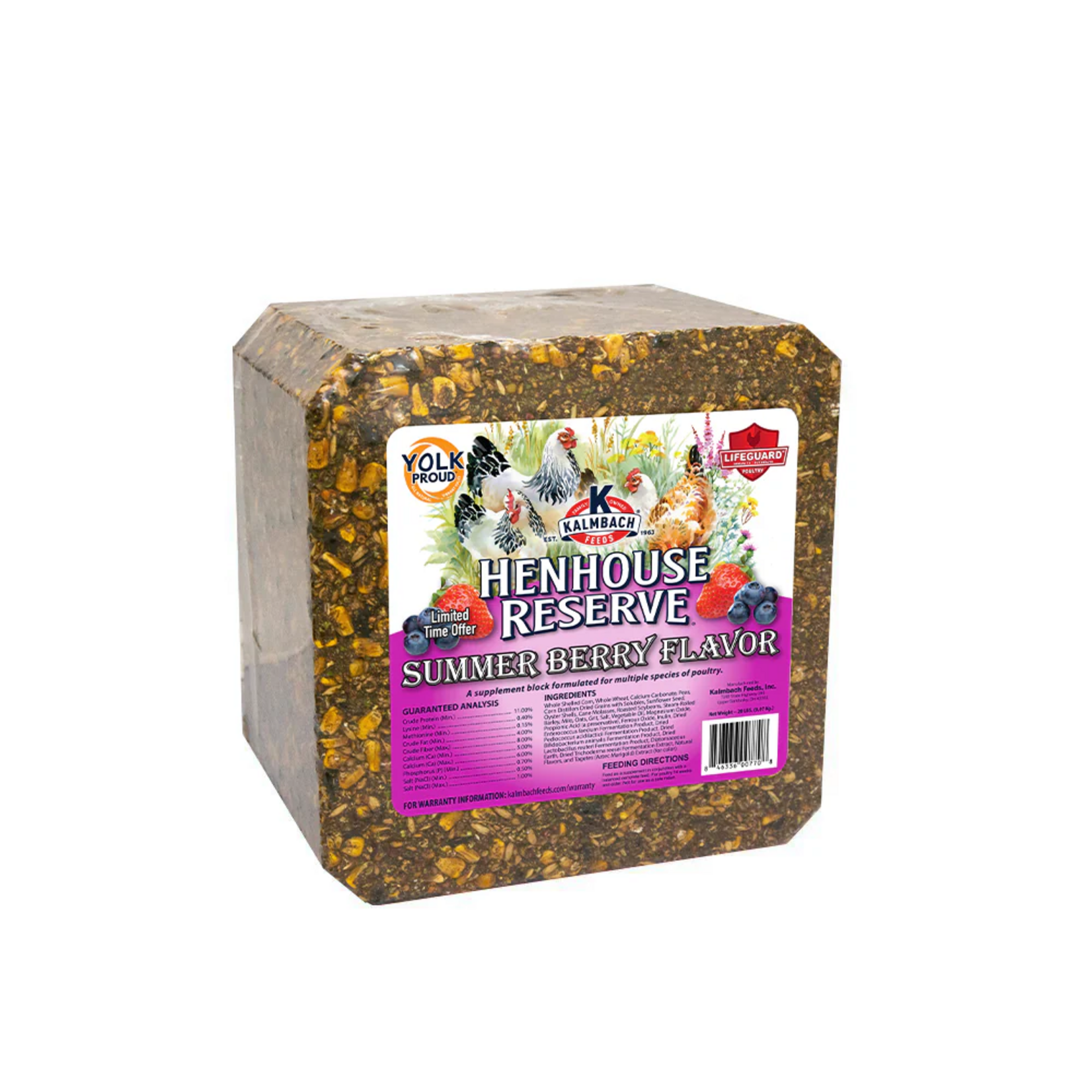 Kalmbach Kalmbach Henhouse Reserve Summer Berry Poultry Block - 20 lb