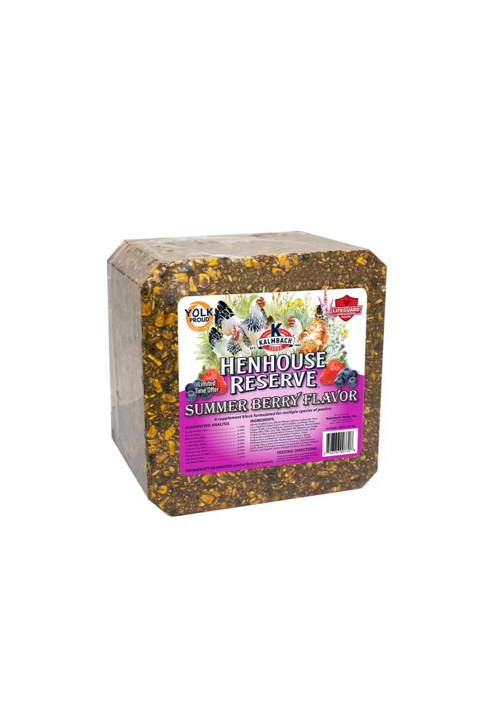 Kalmbach Kalmbach Henhouse Reserve Summer Berry Poultry Block - 20 lb
