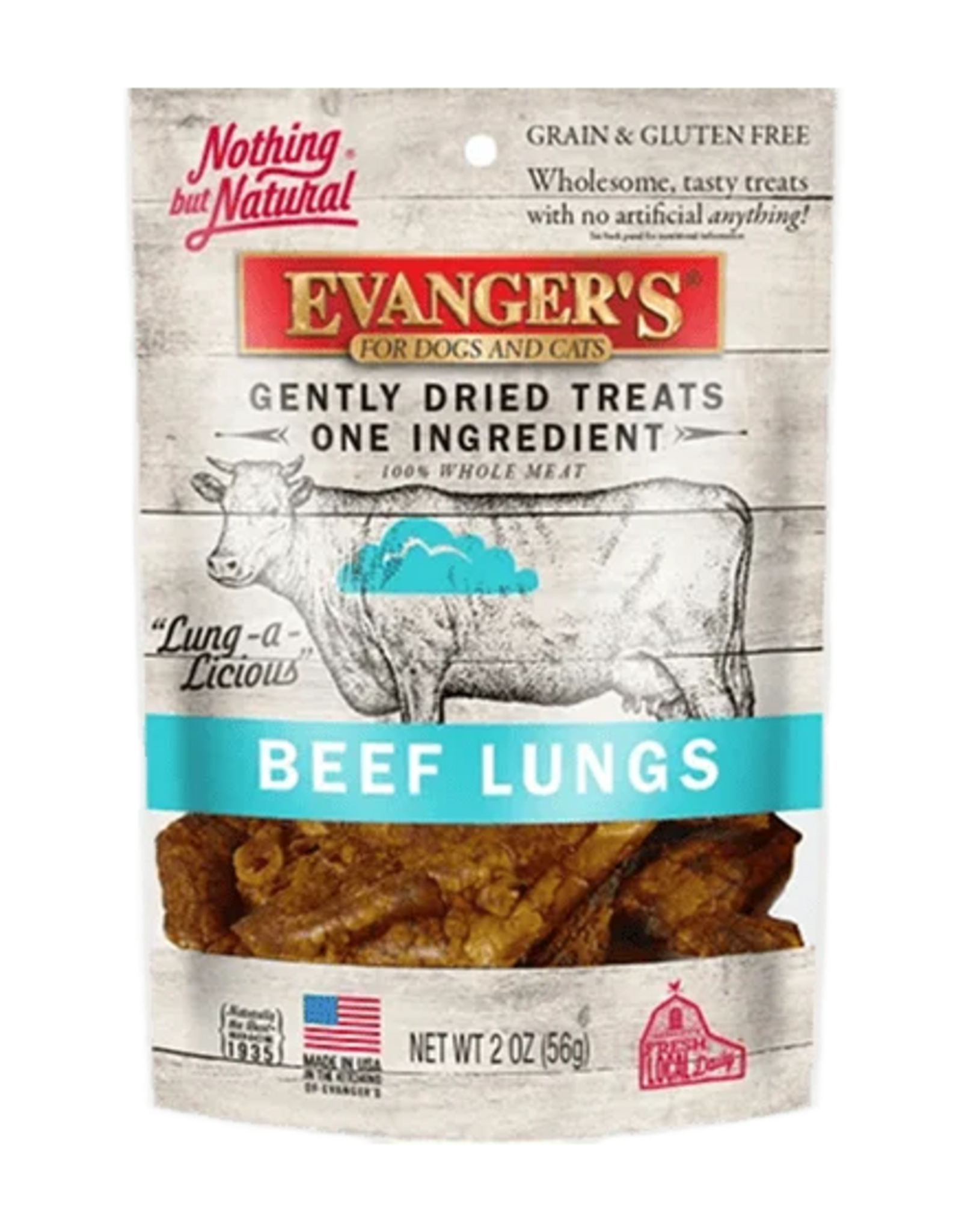 Evanger's Evanger's Gently Dried Beef Lungs Dog Treats - 2 oz
