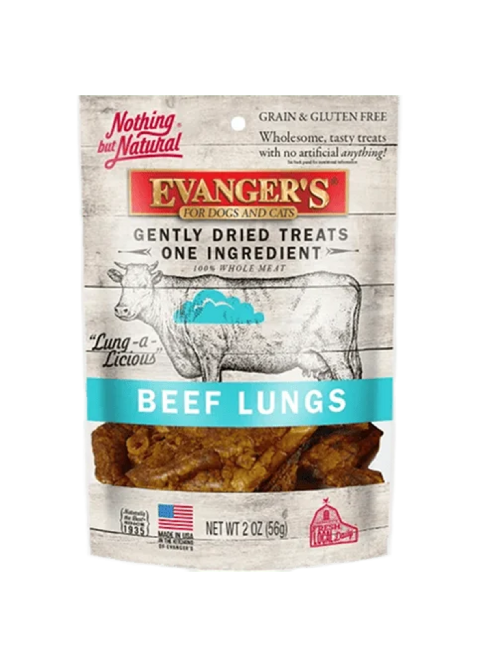 Evanger's Evanger's Gently Dried Beef Lungs Dog Treats - 2 oz