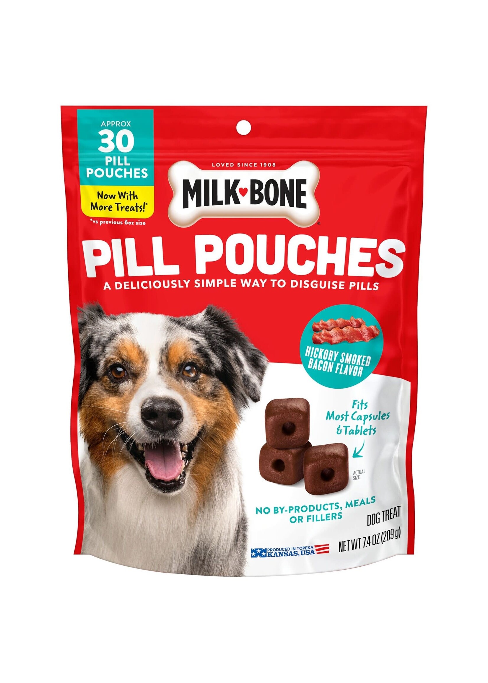 Milk-Bone Milk-Bone Pill Pouches Dog Treats Hickory Smoked Bacon Flavor - 6 oz