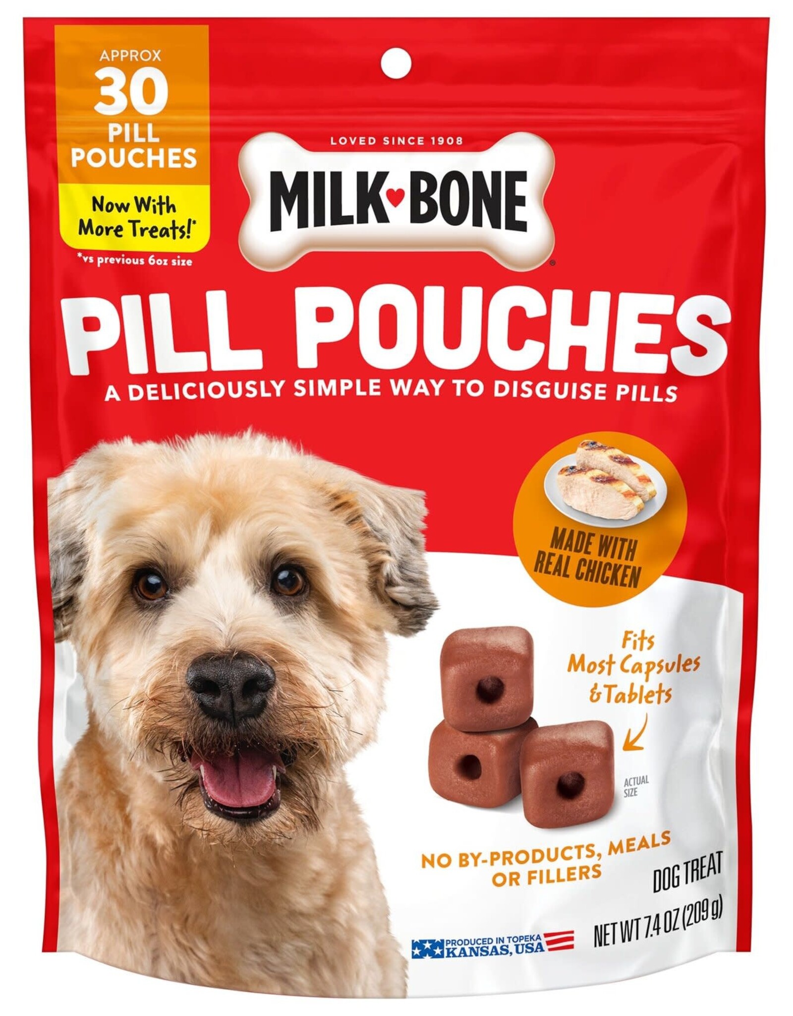 Milk-Bone Milk-Bone Pill Pouches Dog Treats Chicken Flavor - 6 oz