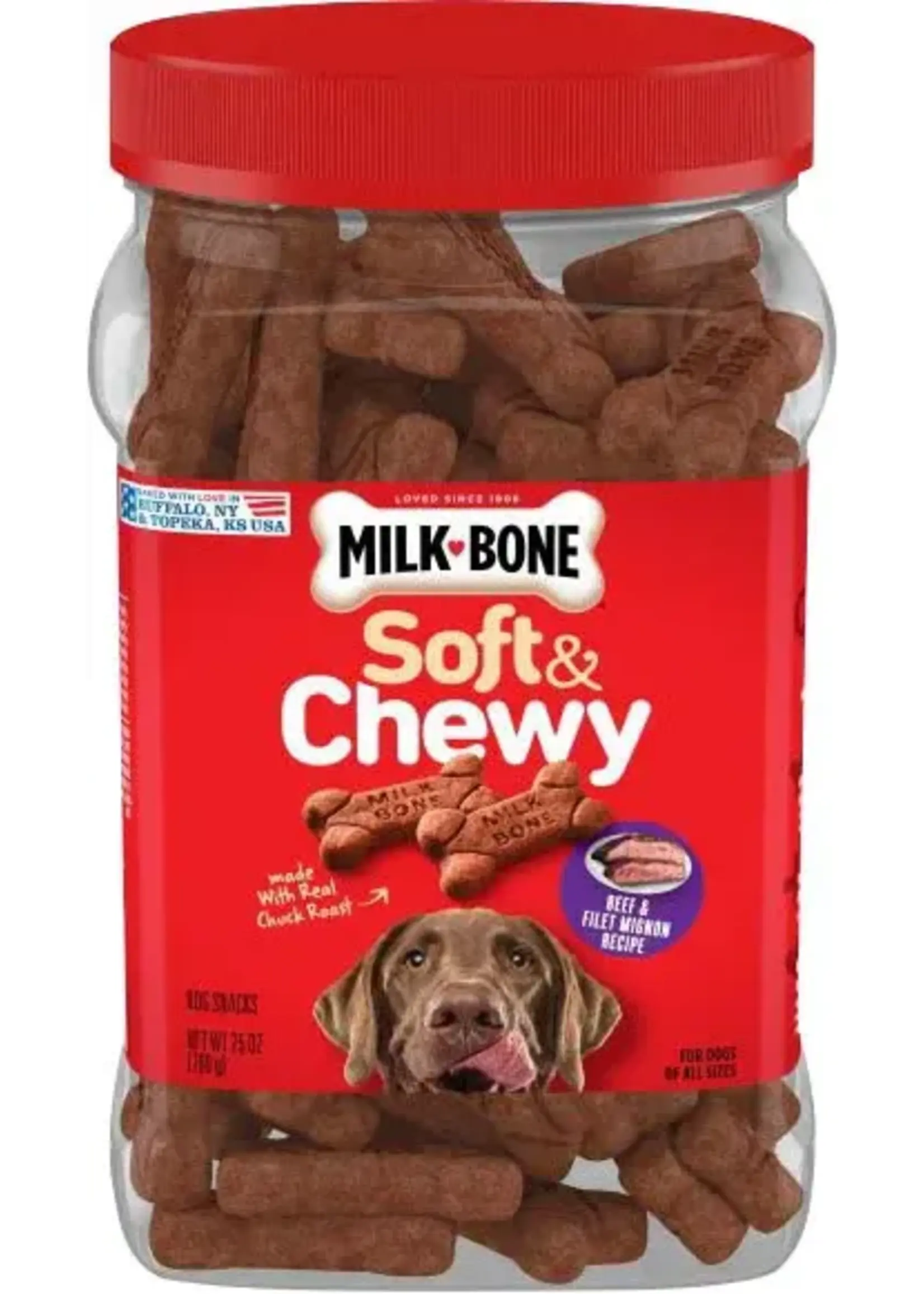 Milk-Bone Milk-Bone Soft & Chewy Beef & Filet Mignon Dog Treats - 25 oz (2)