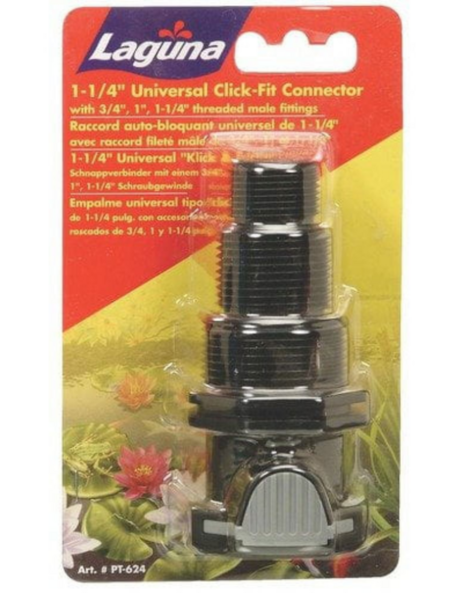 Laguna Click Fit Connector with Threaded Male Fitting 1 1 4 Inch