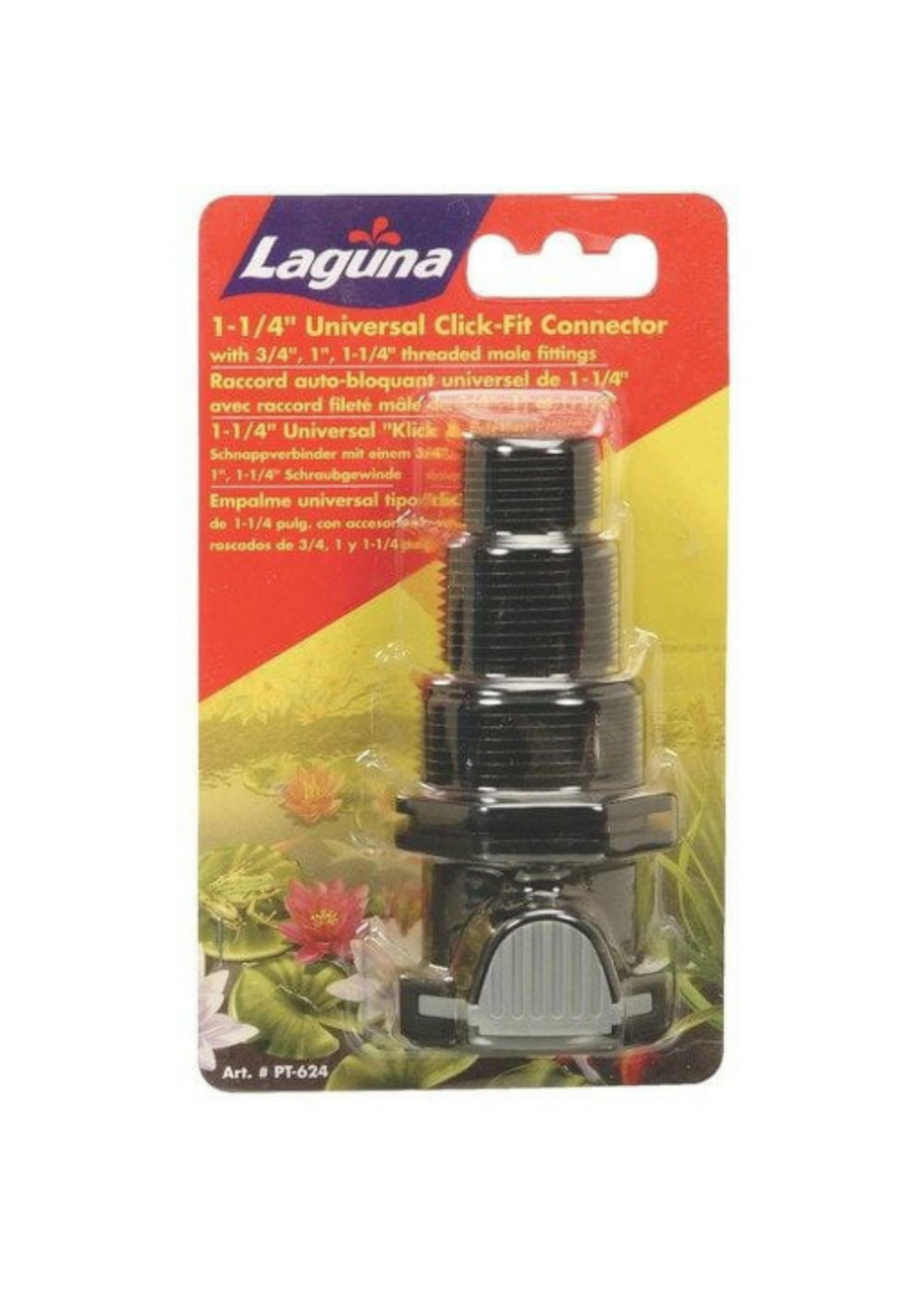 Laguna Click Fit Connector with Threaded Male Fitting 1 1 4 Inch