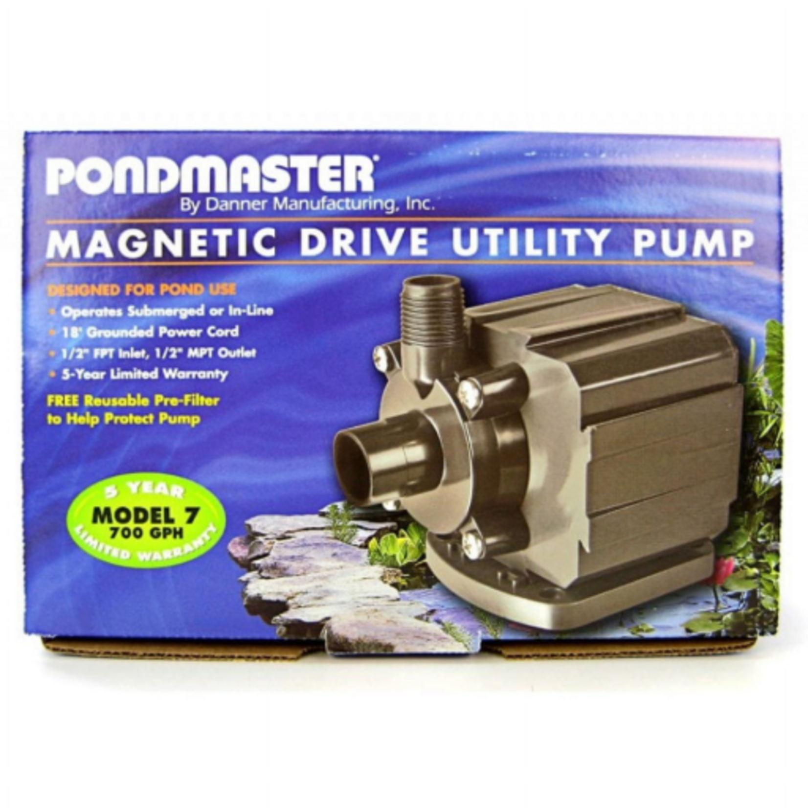Pondmaster Pondmaster Pond-Mag Magnetic Drive Utility Pond Pump - 700 GPH