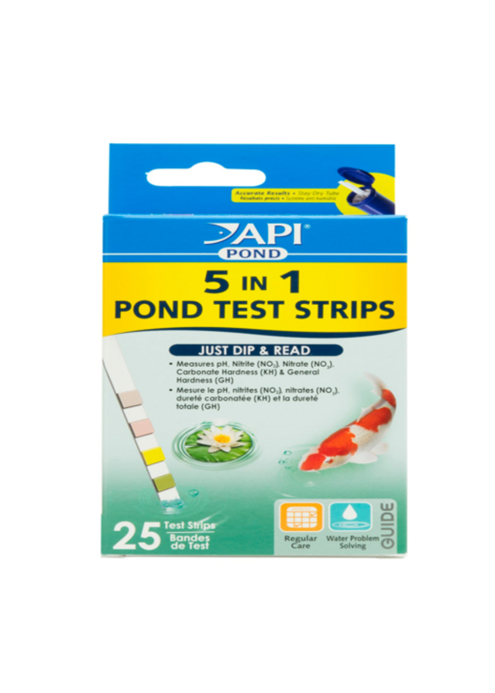API API Pond 5 In 1 Pond Test Strips  Pond Water Test Strips  25-Count