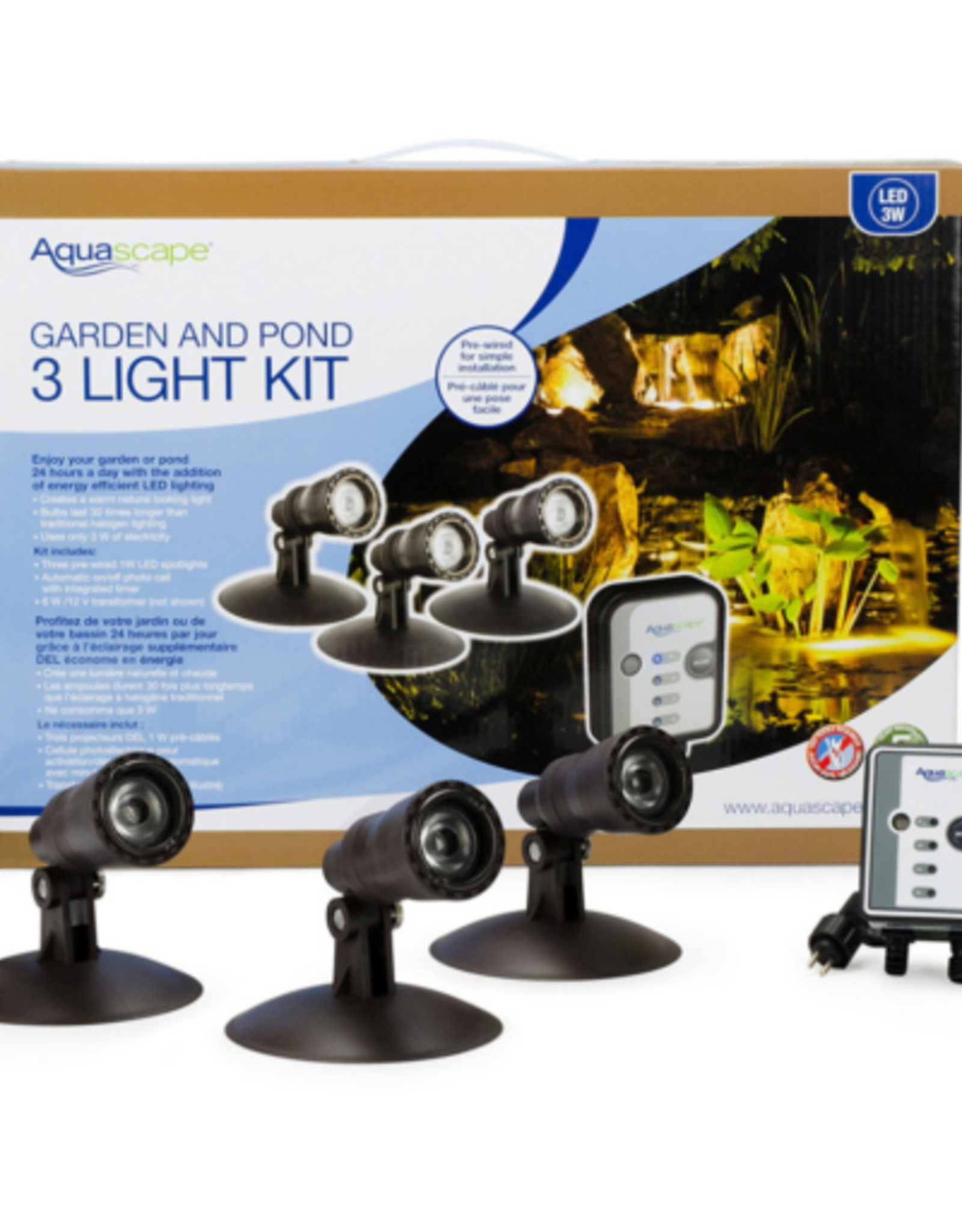 Aquascape Aquascape Submersible Natural Three-Light LED Spotlight Aquarium Lamp Kit