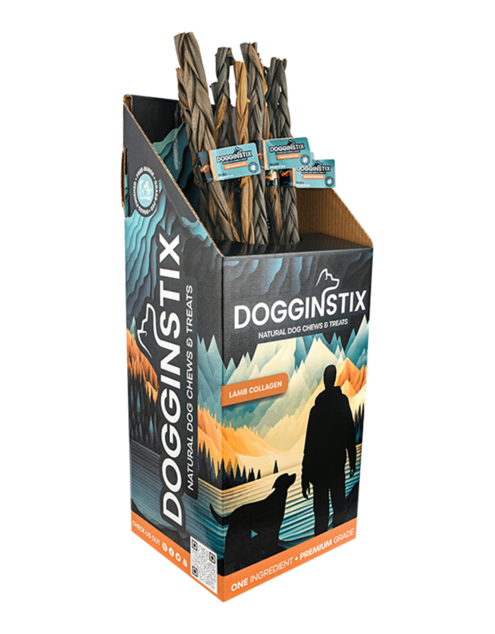 Dogginstix Braided Lamb Collagen Stick 24"