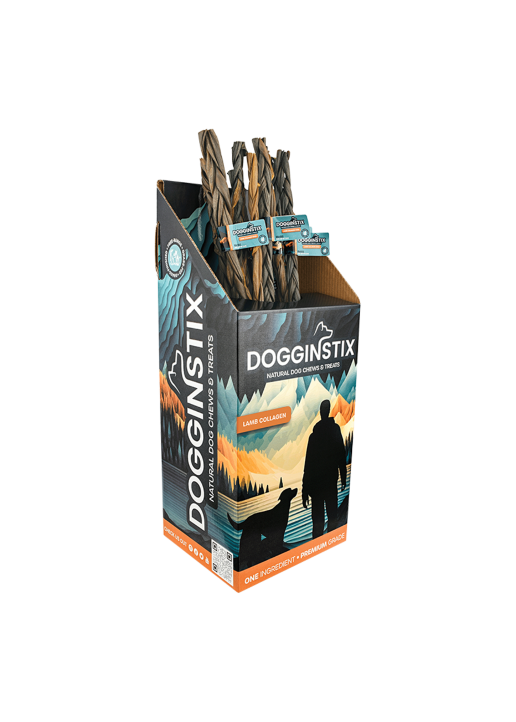 Dogginstix Braided Lamb Collagen Stick 24"