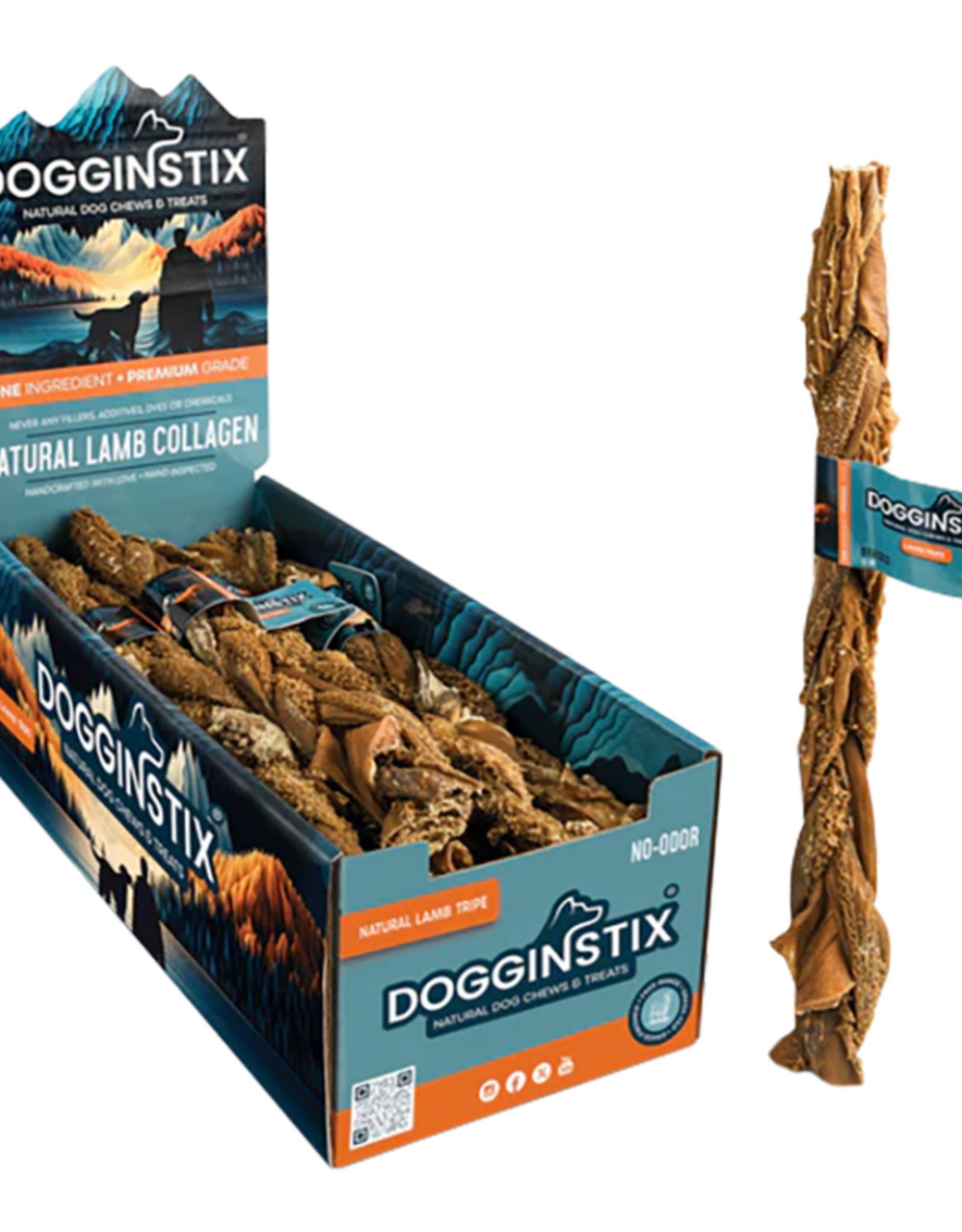 Dogginstix Braided Beef Tripe Stick 12"