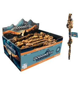 Dogginstix Braided Lamb Collagen Stick Double Knots