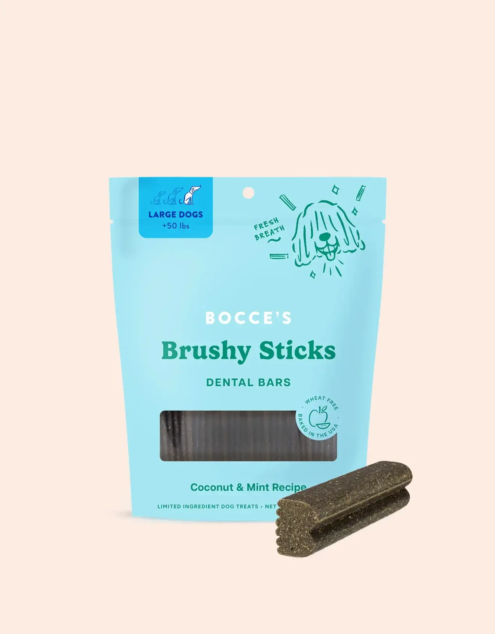 Bocce's Bakery Bocce's Bakery Dog Brushy Sticks Large Dental Bars- 16 oz
