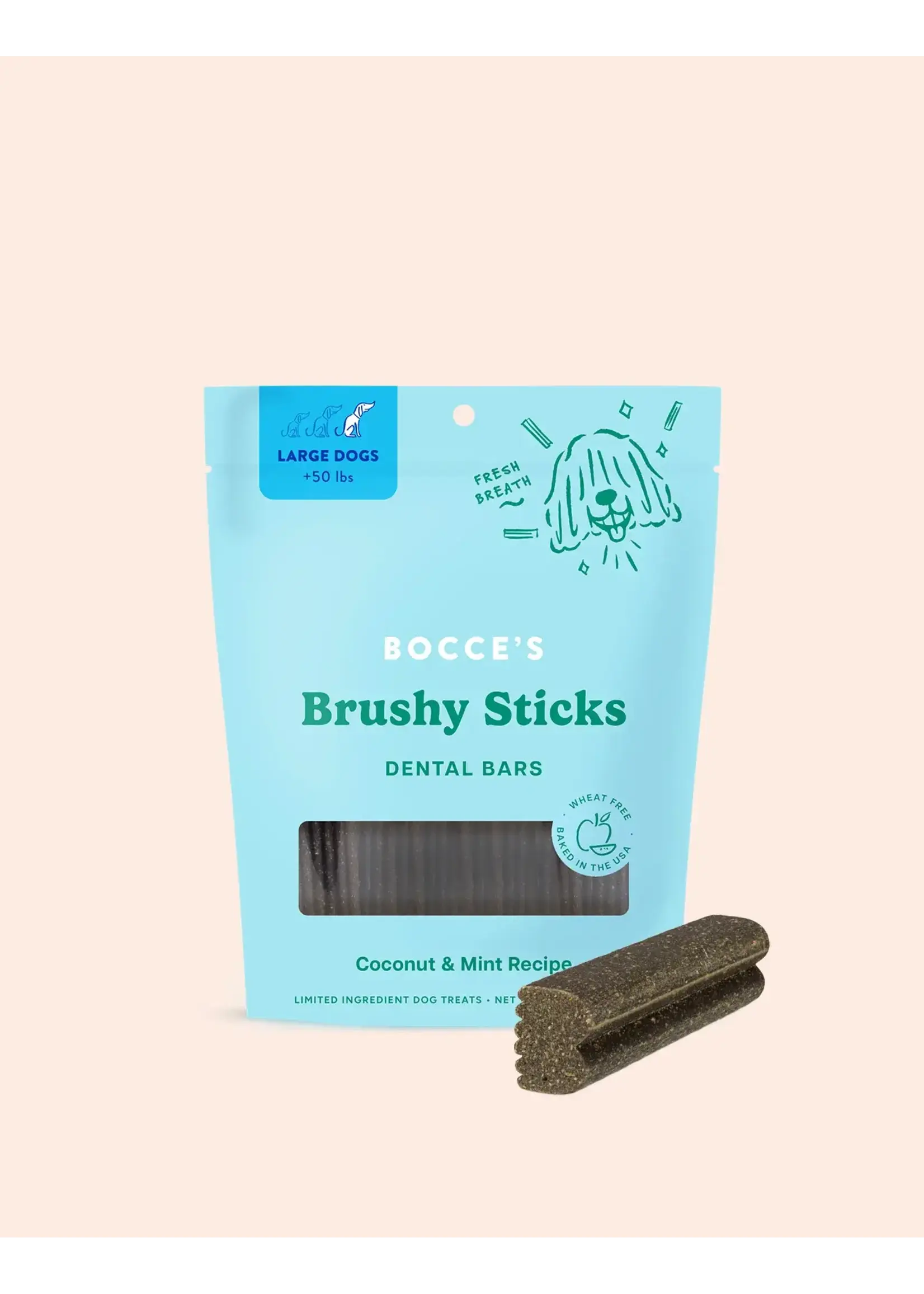 Bocce's Bakery Bocce's Bakery Dog Brushy Sticks Large Dental Bars- 16 oz