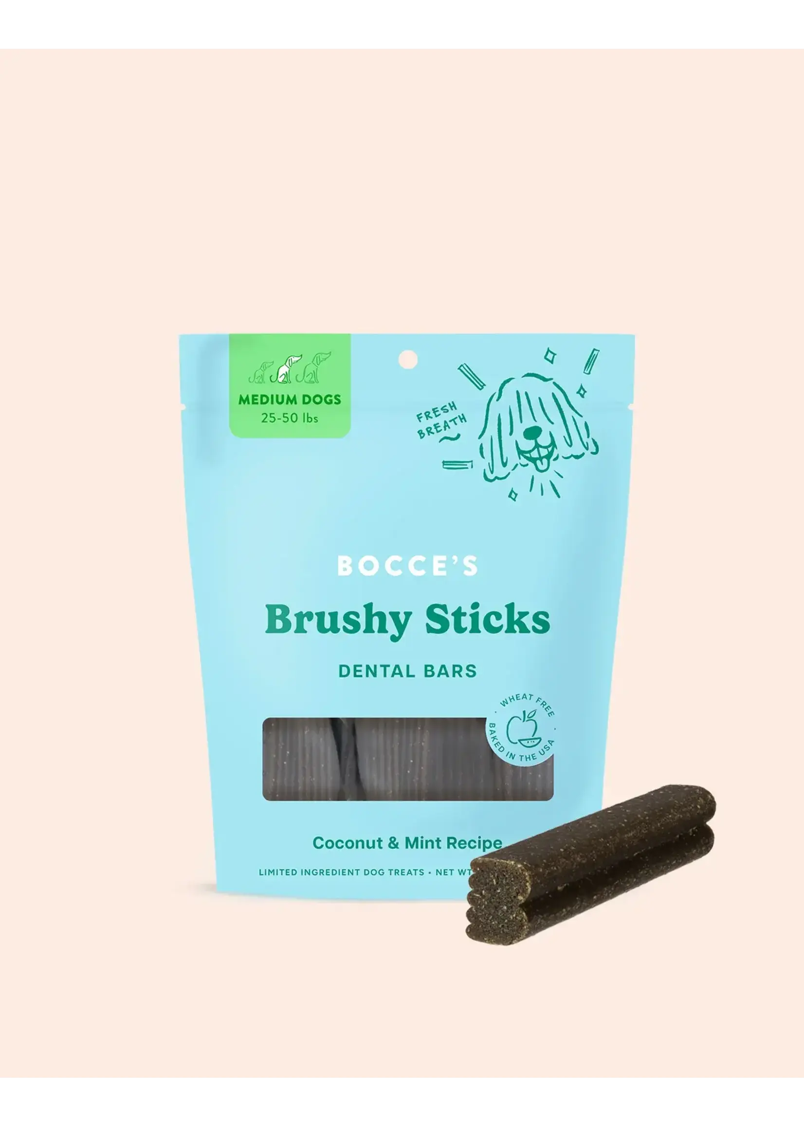 Bocce's Bakery Bocce's Bakery Dog Brushy Sticks Medium Dental Bars - 13 oz
