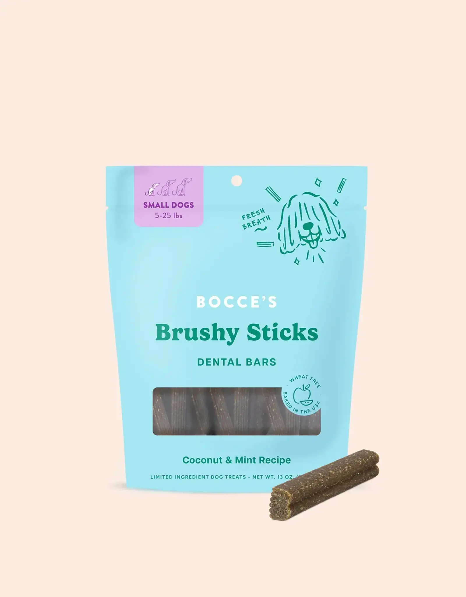 Bocce's Bakery Bocce's Bakery Dog Brushy Sticks Small Dental Bars - 13 oz