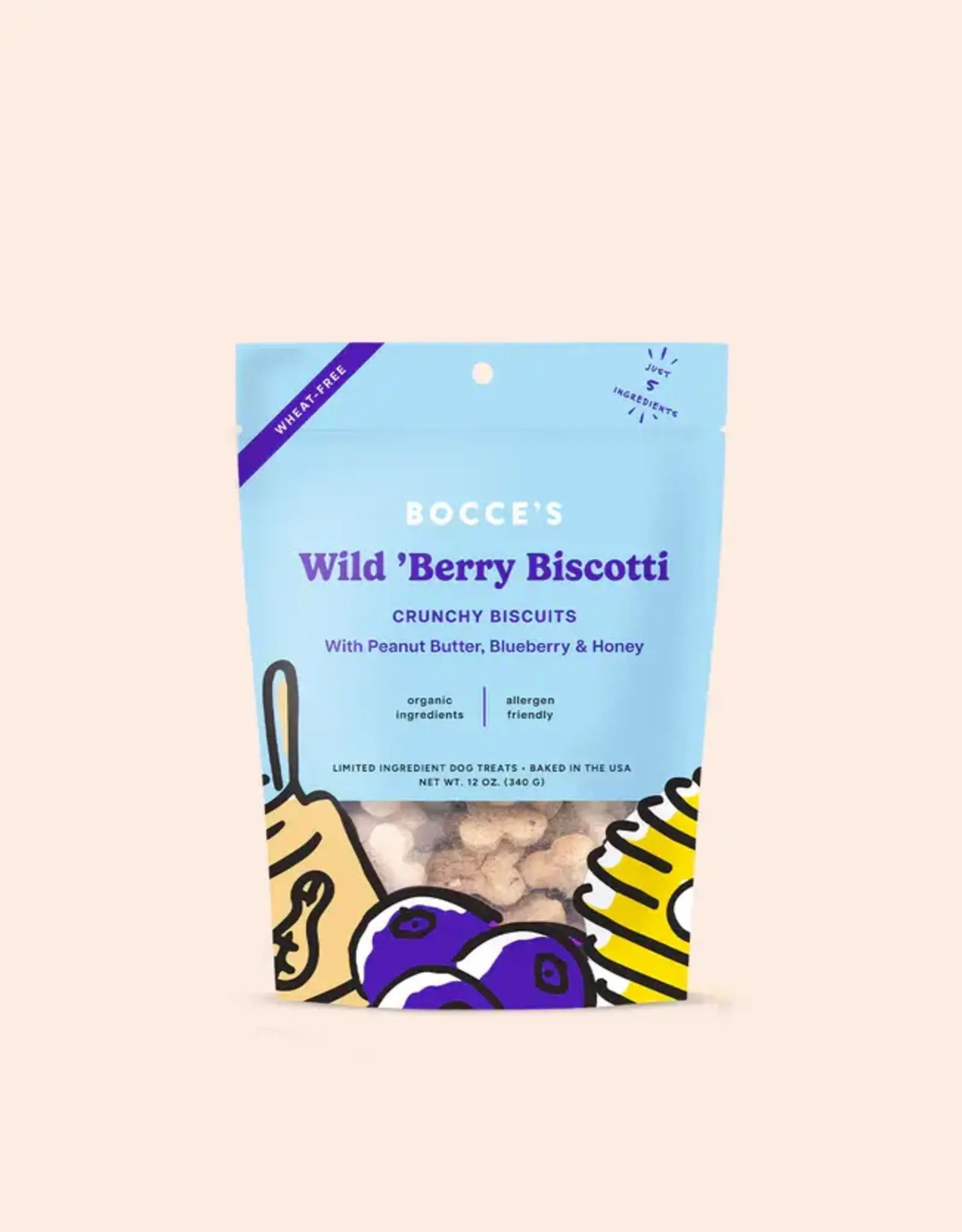 Bocce's Bakery Bocce's Bakery Dog Crunchy Biscuits Wild 'Berry Biscotti - 12 oz