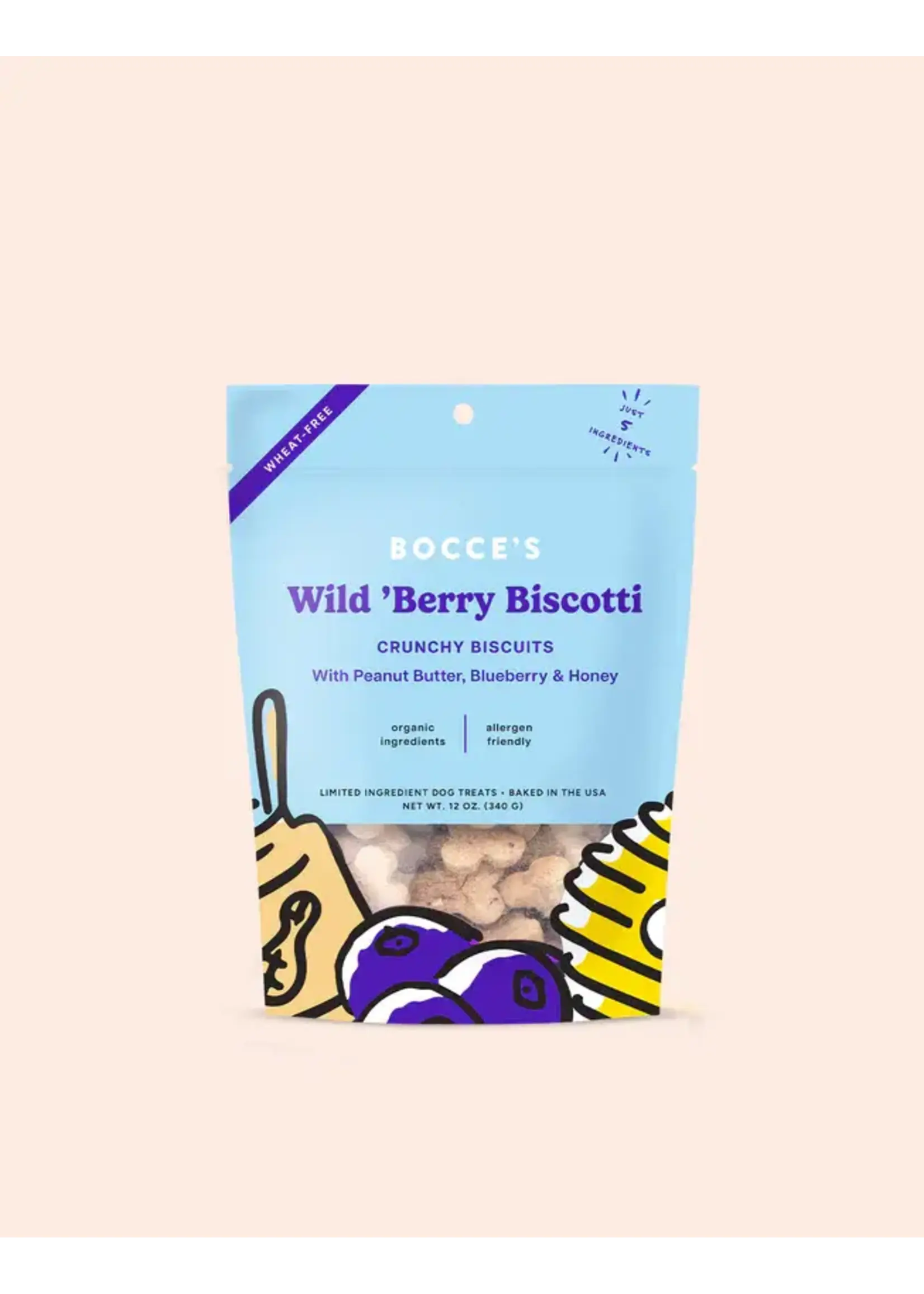 Bocce's Bakery Bocce's Bakery Dog Crunchy Biscuits Wild 'Berry Biscotti - 12 oz