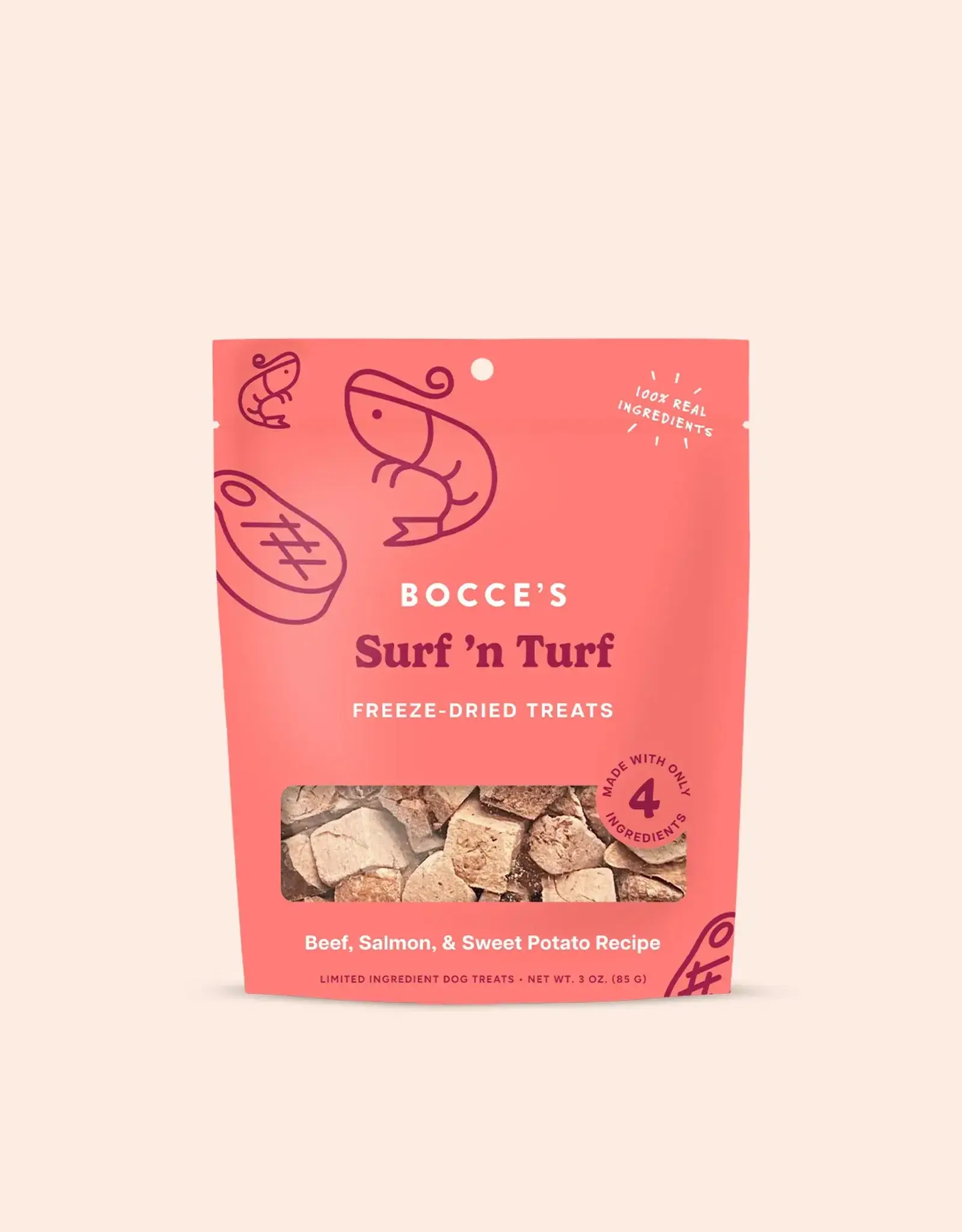 Bocce's Bakery Bocce's Bakery Dog Freeze Dried Surf 'n Turf Treats - 3 oz