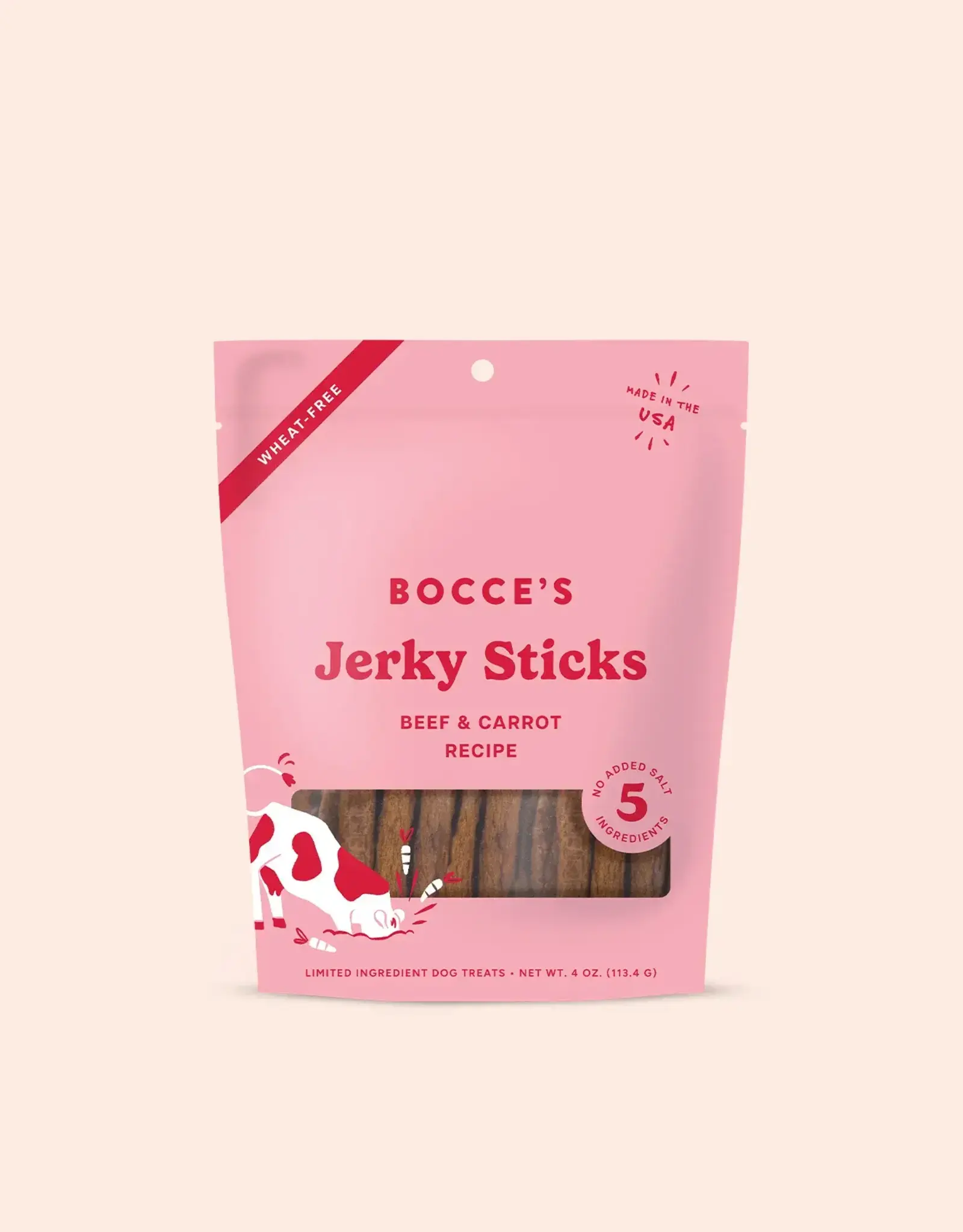 Bocce's Bakery Bocce's Bakery Dog Jerky Sticks Beef & Carrot - 4 oz