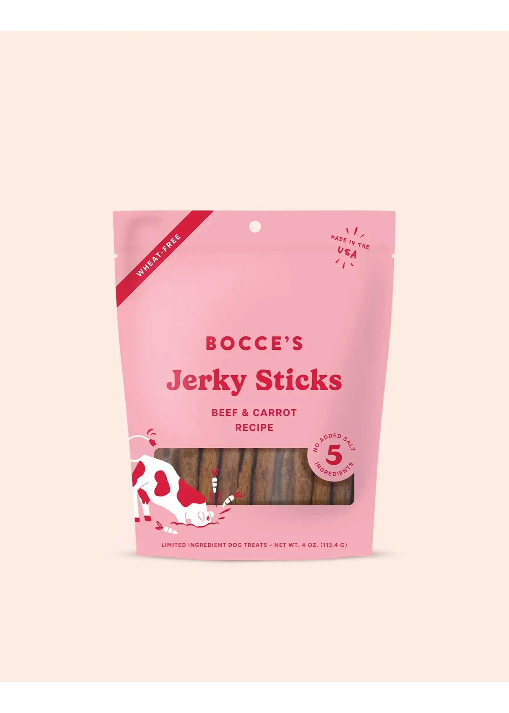 Bocce's Bakery Bocce's Bakery Dog Jerky Sticks Beef & Carrot - 4 oz