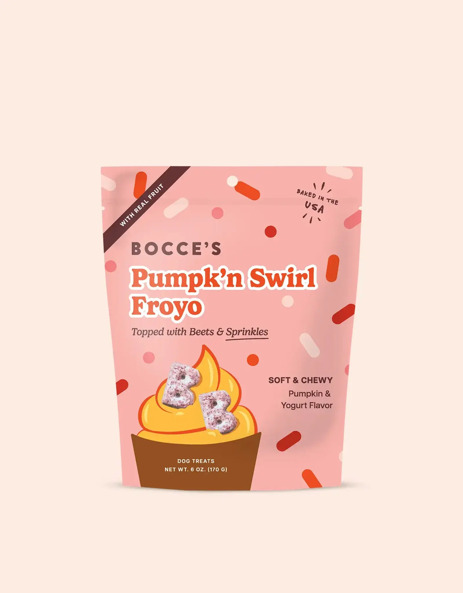 Bocce's Bakery Bocce's Bakery Dog Soft & Chewy Pumpk'n Swirl Froyo Treats - 6 oz