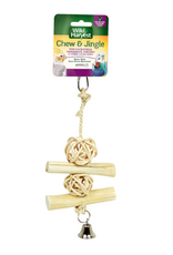 Wild Harvest Wild Harvest 10" Wood Chew and Jingle Birds Stick and Ball Toy