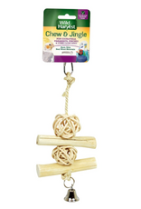 Wild Harvest Wild Harvest 10" Wood Chew and Jingle Birds Stick and Ball Toy