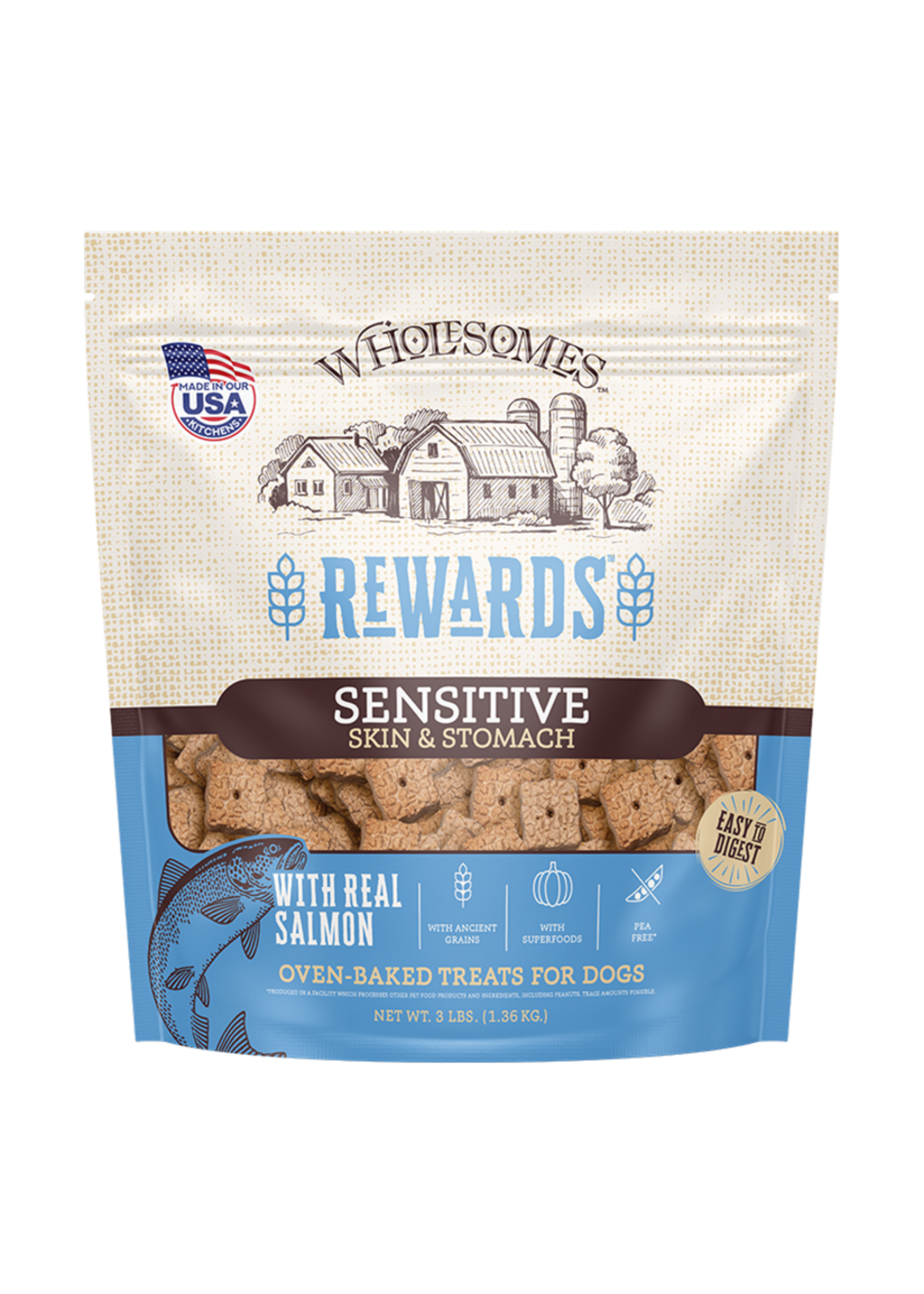 Sportmix Wholesomes Rewards Sensitive Skin & Stomach Salmon - 3 lb
