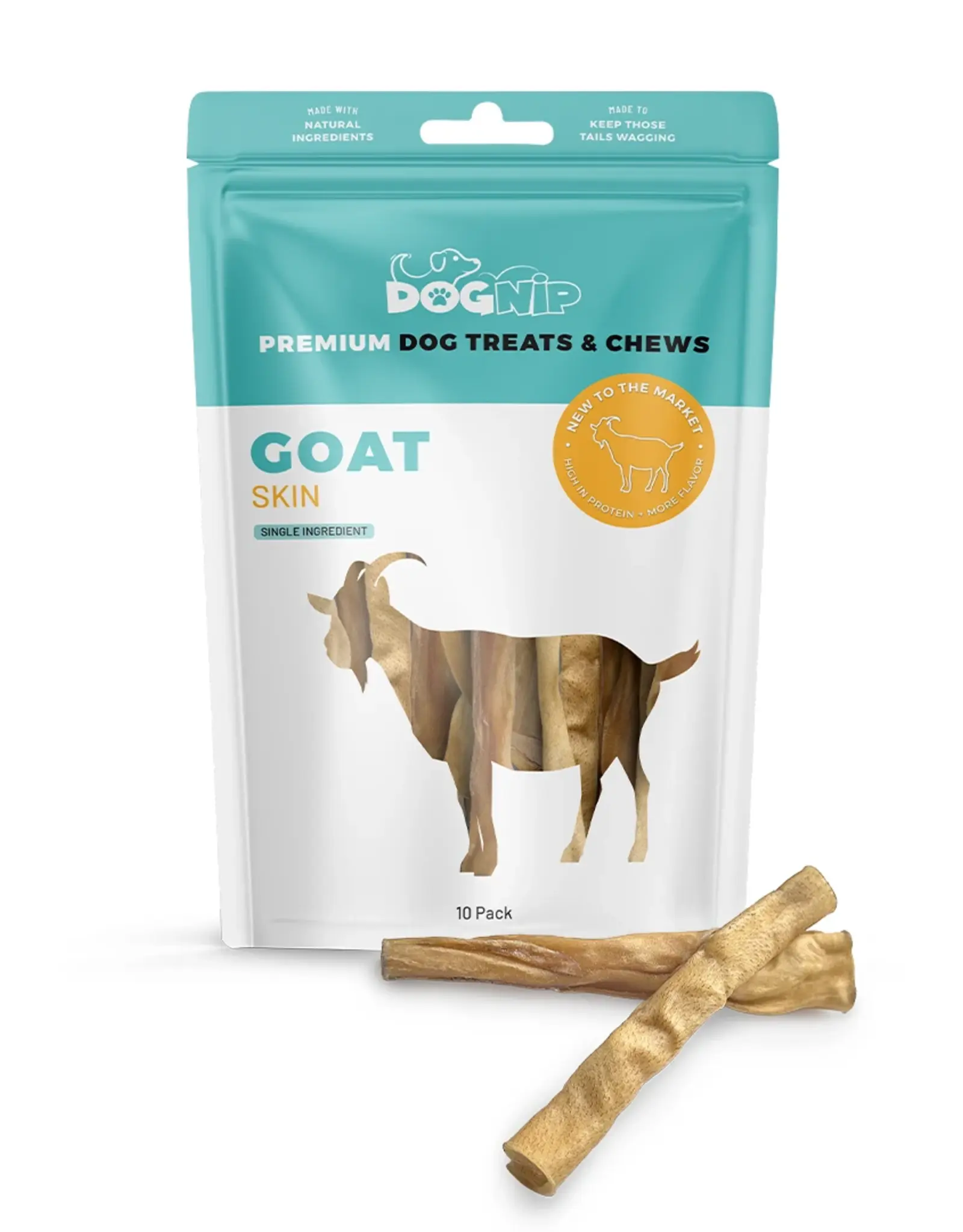 Dog Nip Dog Nip Goat Skin Dog Treats - 10 Pack