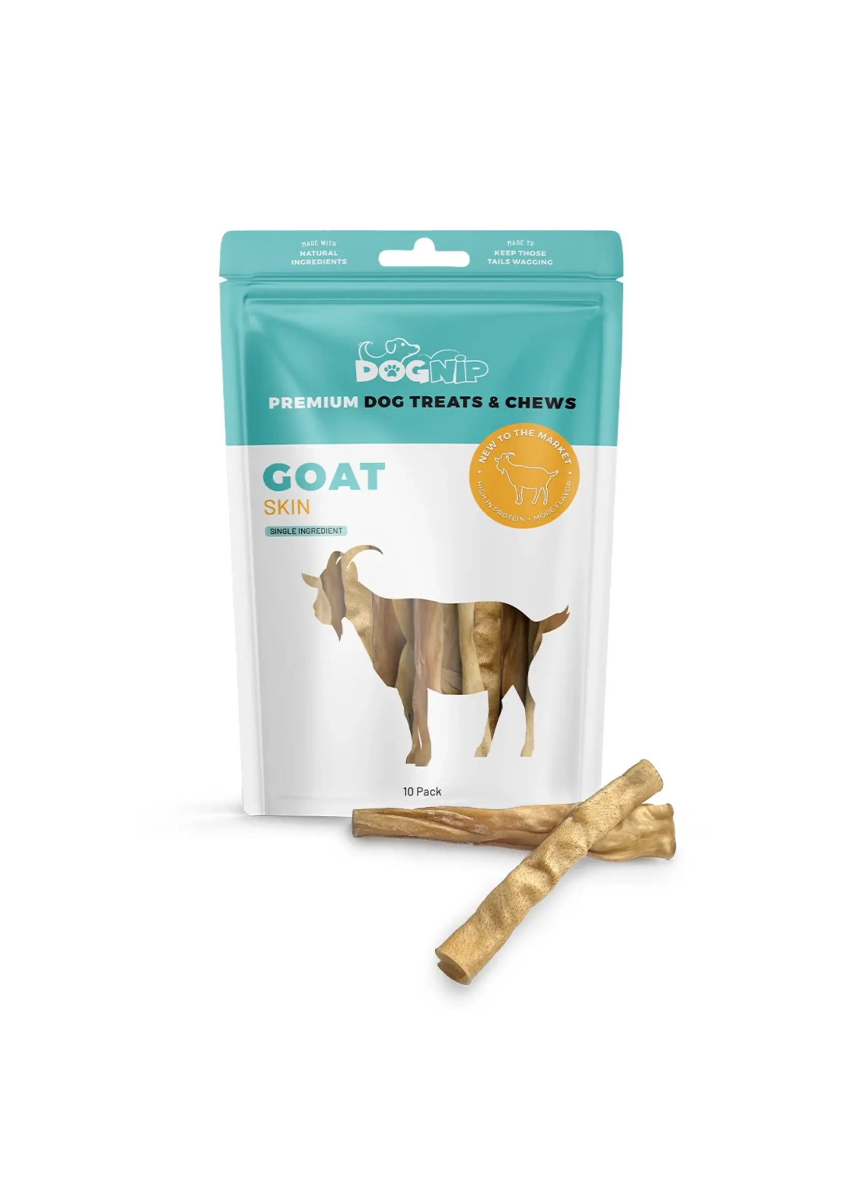 Dog Nip Dog Nip Goat Skin Dog Treats - 10 Pack